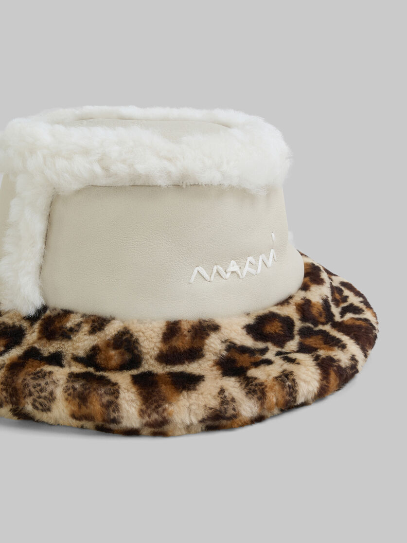 Bob en cuir et shearling - Chapeau - Image 4