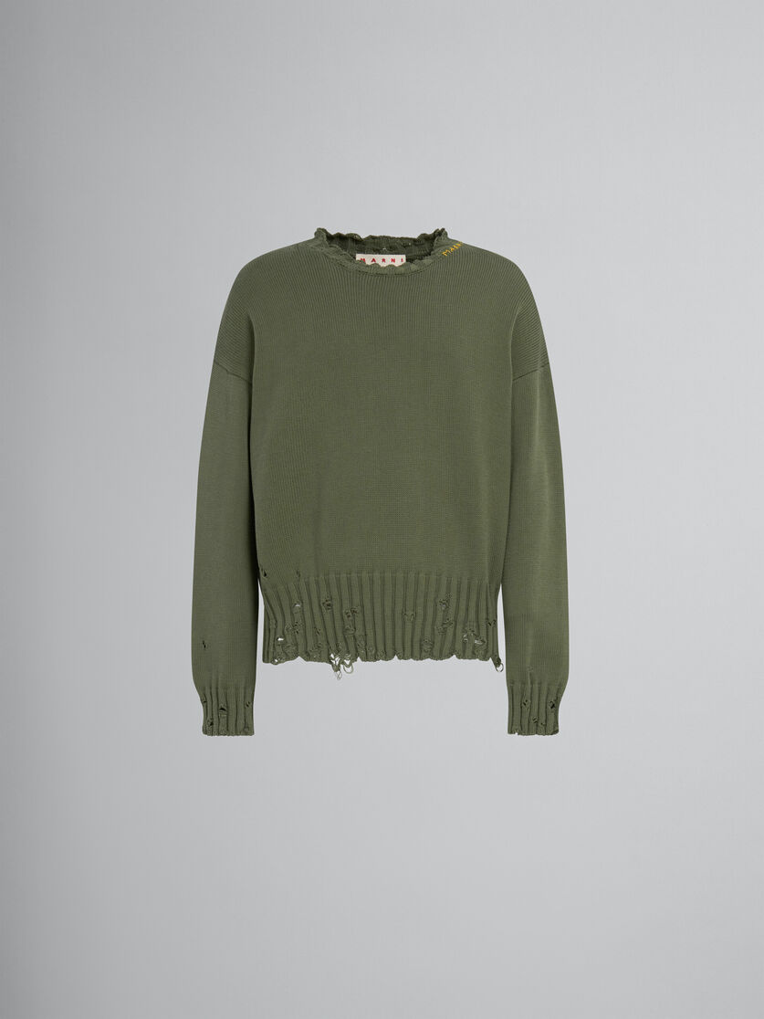 Black twisted crewneck sweater - Pullovers - Image 1