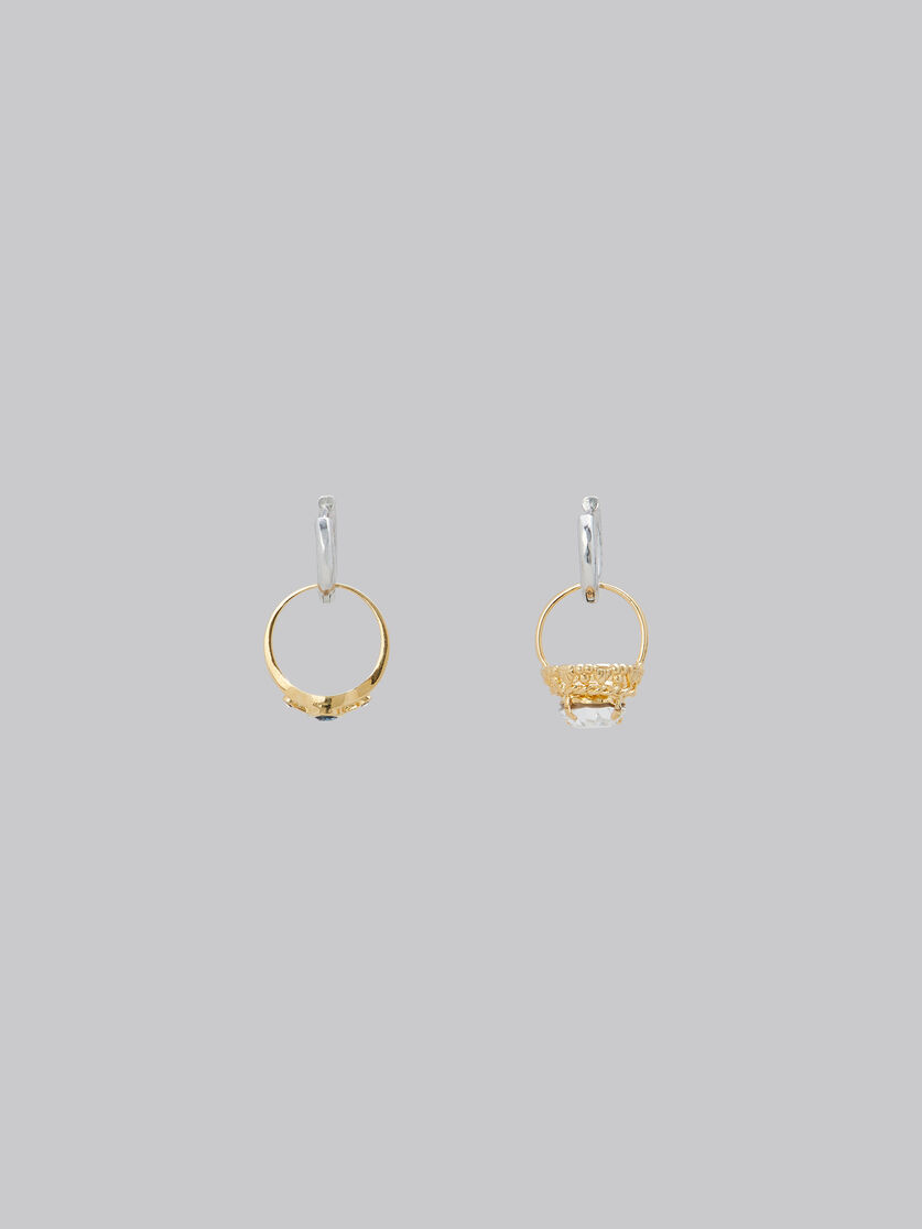 Hoop earrings with mismatched rings - Earrings - Image 3