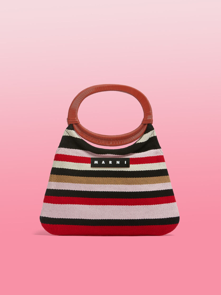 Bolso MARNI MARKET de algodón multicolor a rayas - Bolsos - Image 1