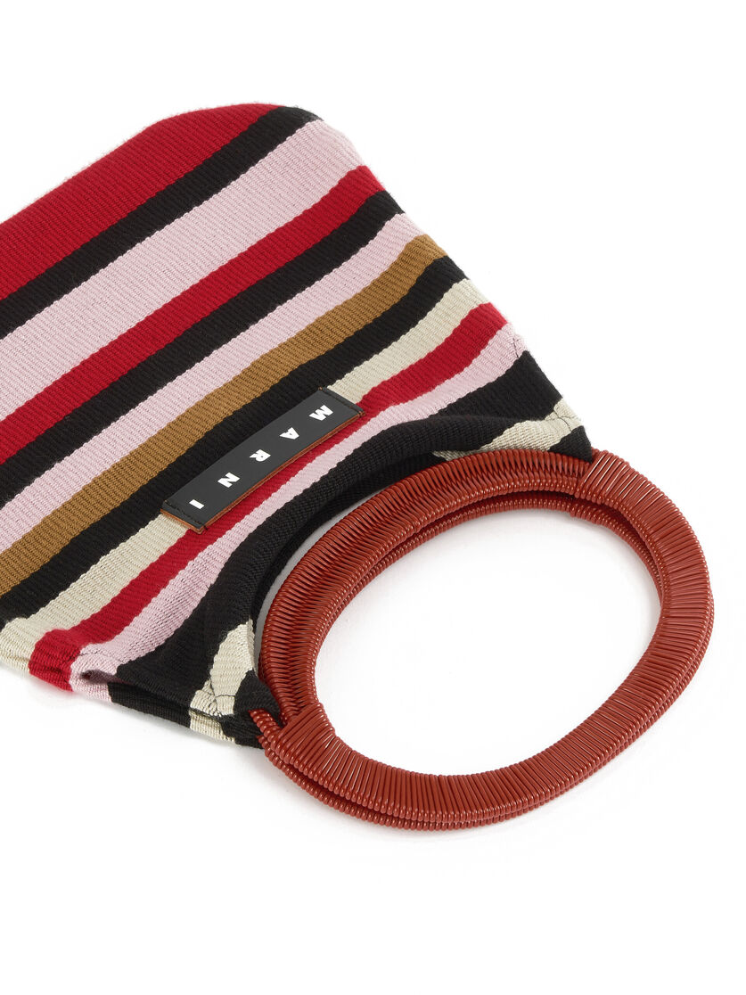 MARNI MARKET bag in multicolor striped cotton - Bags - Image 4