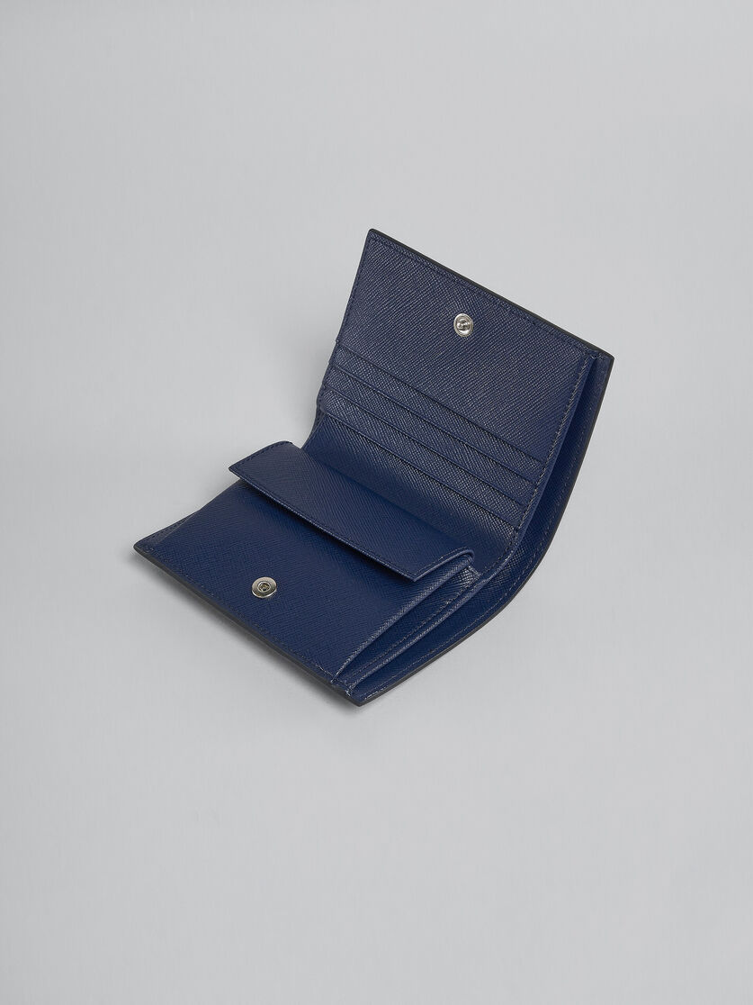 Zweiteilige Brieftasche aus schwarzem Saffiano-Leder - Brieftaschen - Image 4