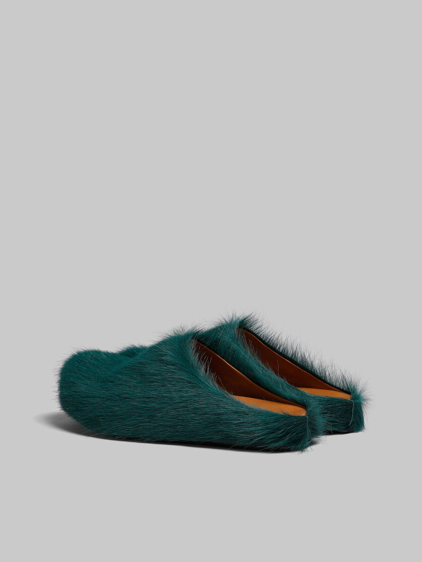 Blue long-hair calfskin Fussbett sabot - Clogs - Image 3