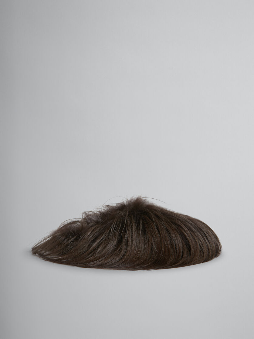 Fussbett sabot in Kidassia a pelo lungo marrone - Zoccoli - Image 1