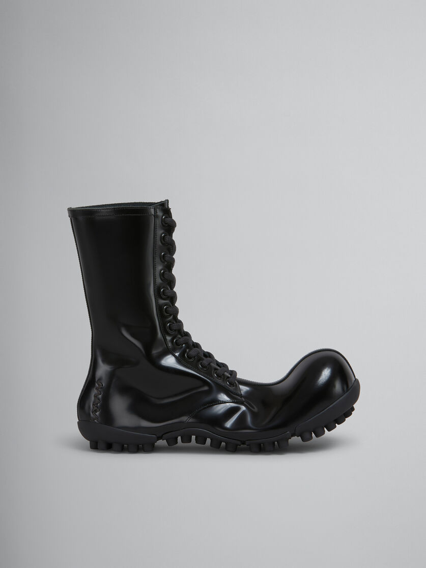 Black patent leather Wave boot - Boots - Image 1