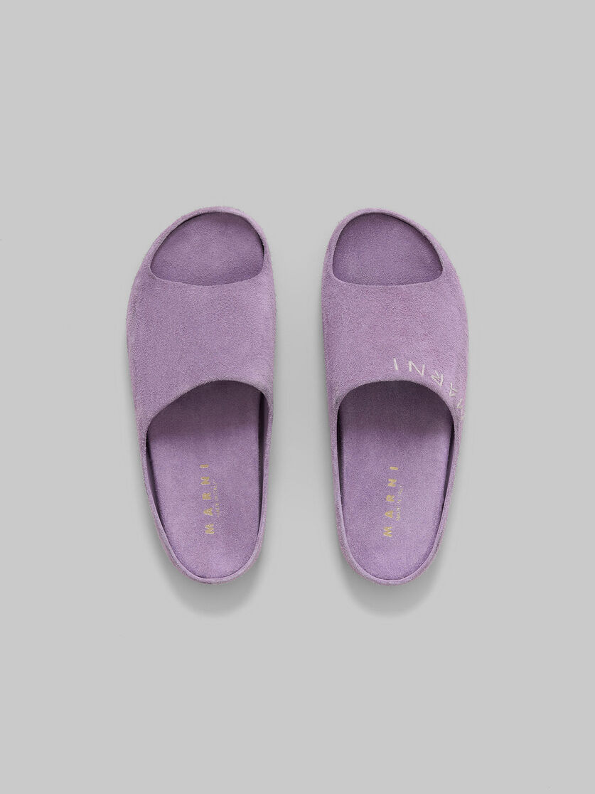 Lilac suede Fusslide sandal - Sandals - Image 4