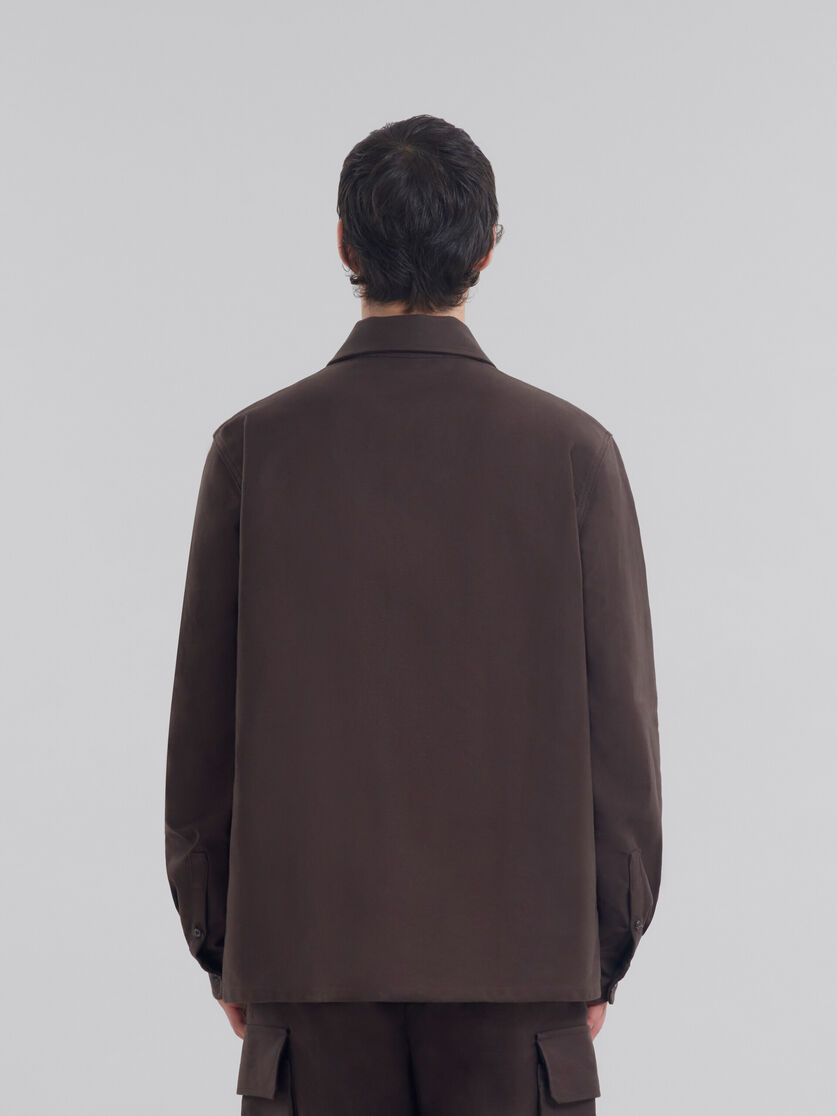 Brown organic cotton satin shirt - Shirts - Image 3