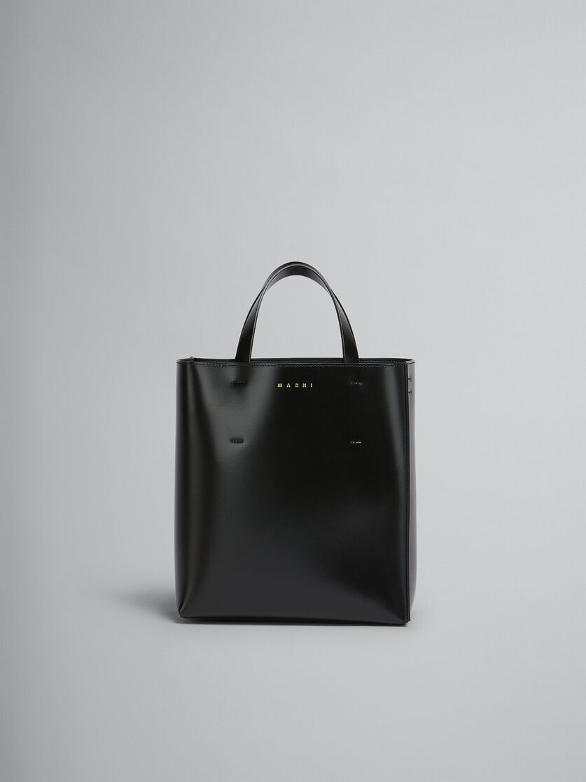 Museo small bag in black leather - Shopping Bags - Image 1