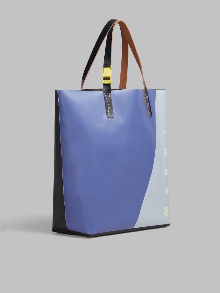 Tribeca Shopping Bag bianca e nera con etichetta Marni - Borse shopping - Image 6