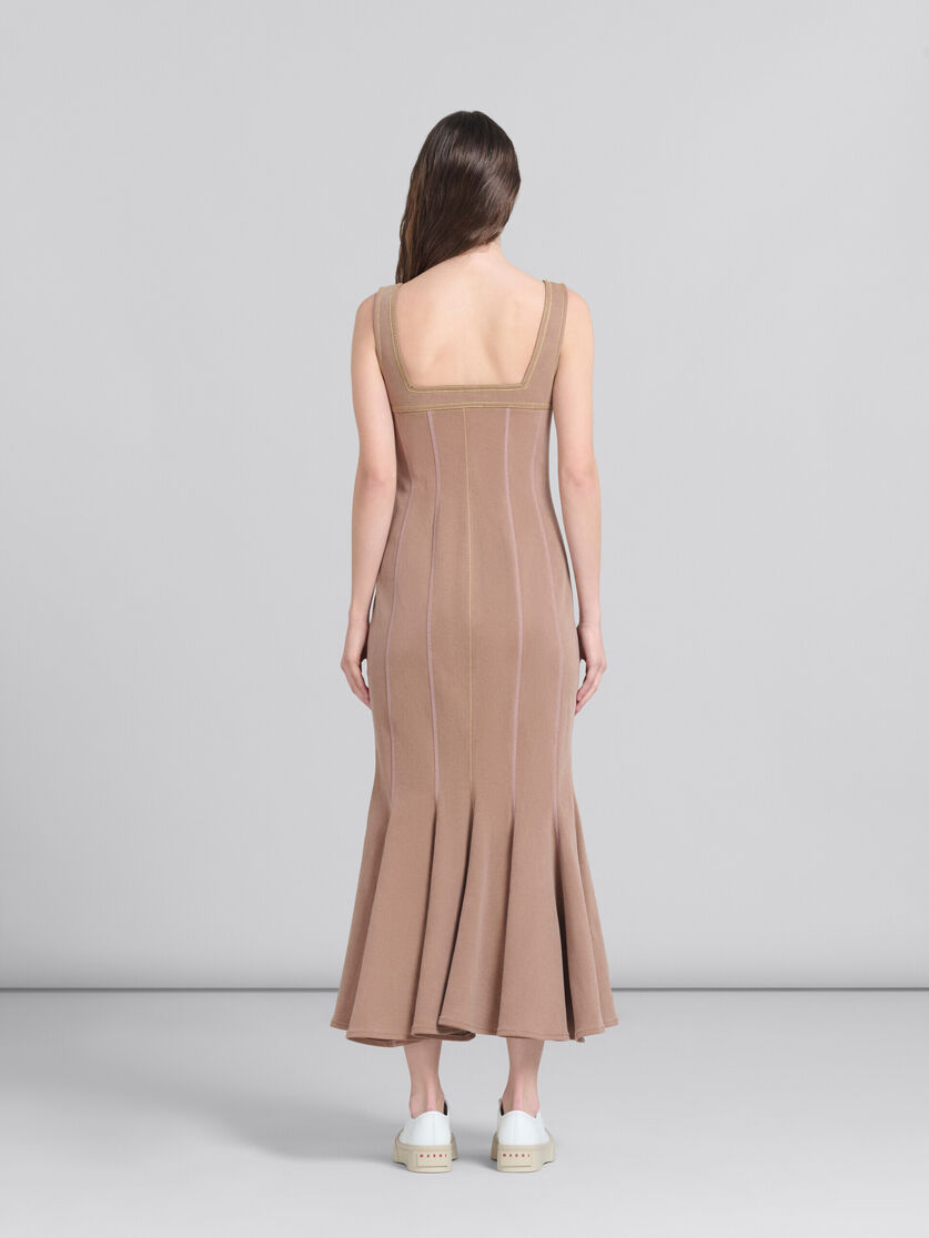 Braunes Meerjungfrau-Kleid aus Bio-Denim mit Kontrastnähten - Kleider - Image 3
