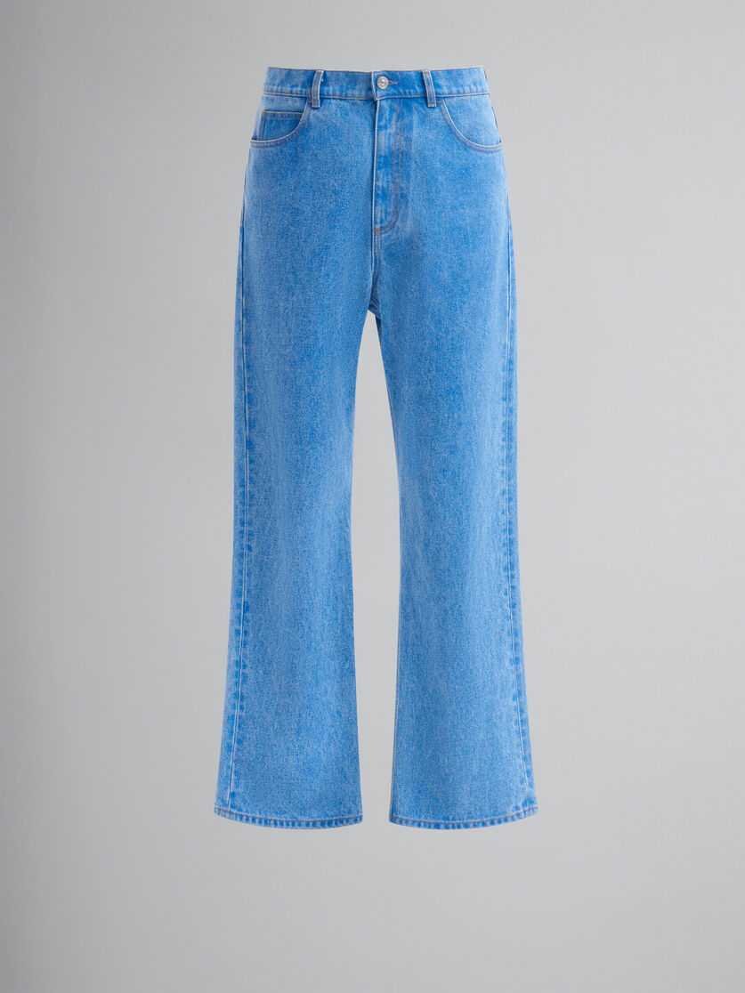 Jean ample en denim biologique bleu - Pantalons - Image 1