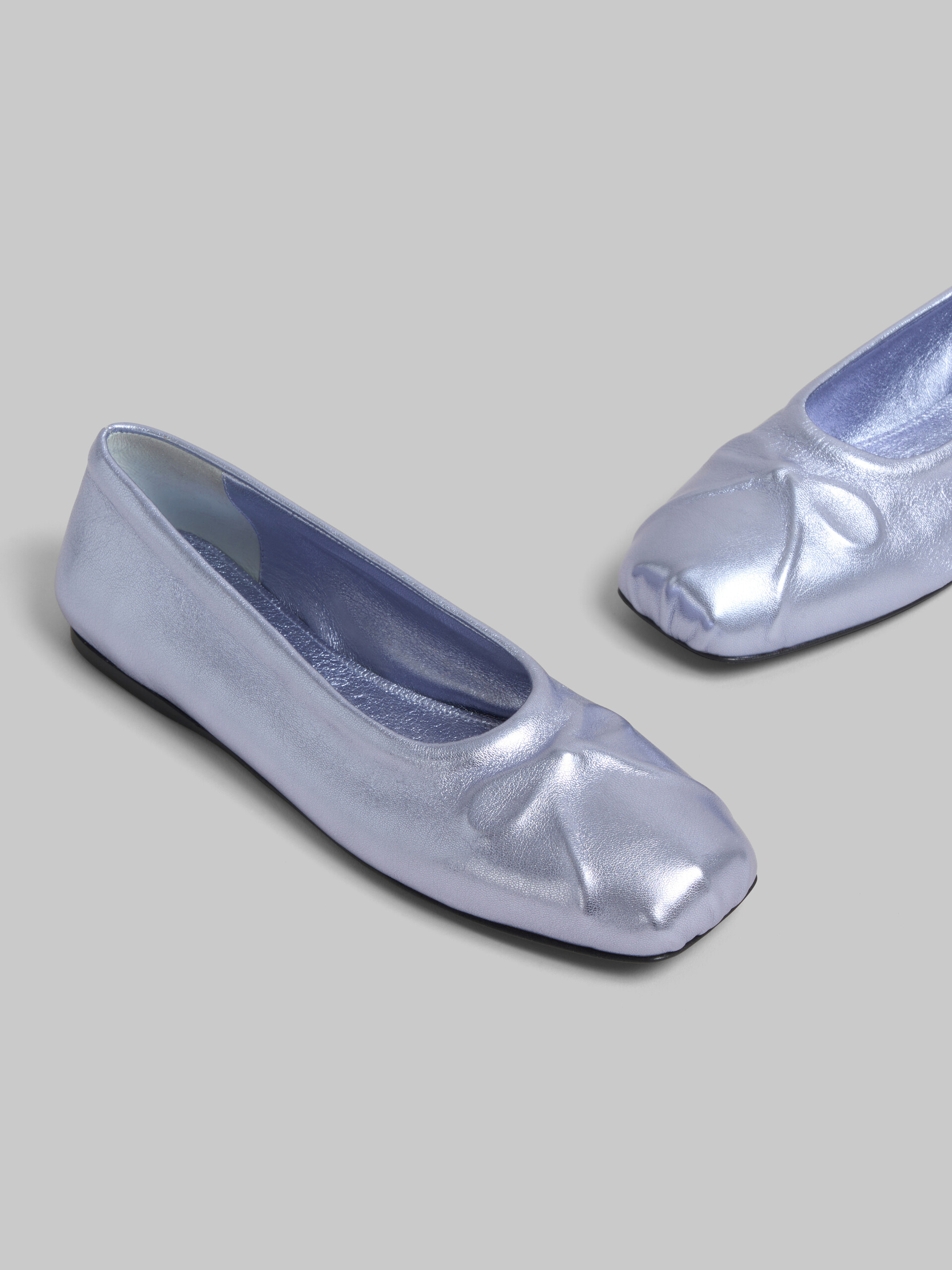 Light blue nappa leather seamless Little Bow ballet flat - Ballet Shoes - Image 5