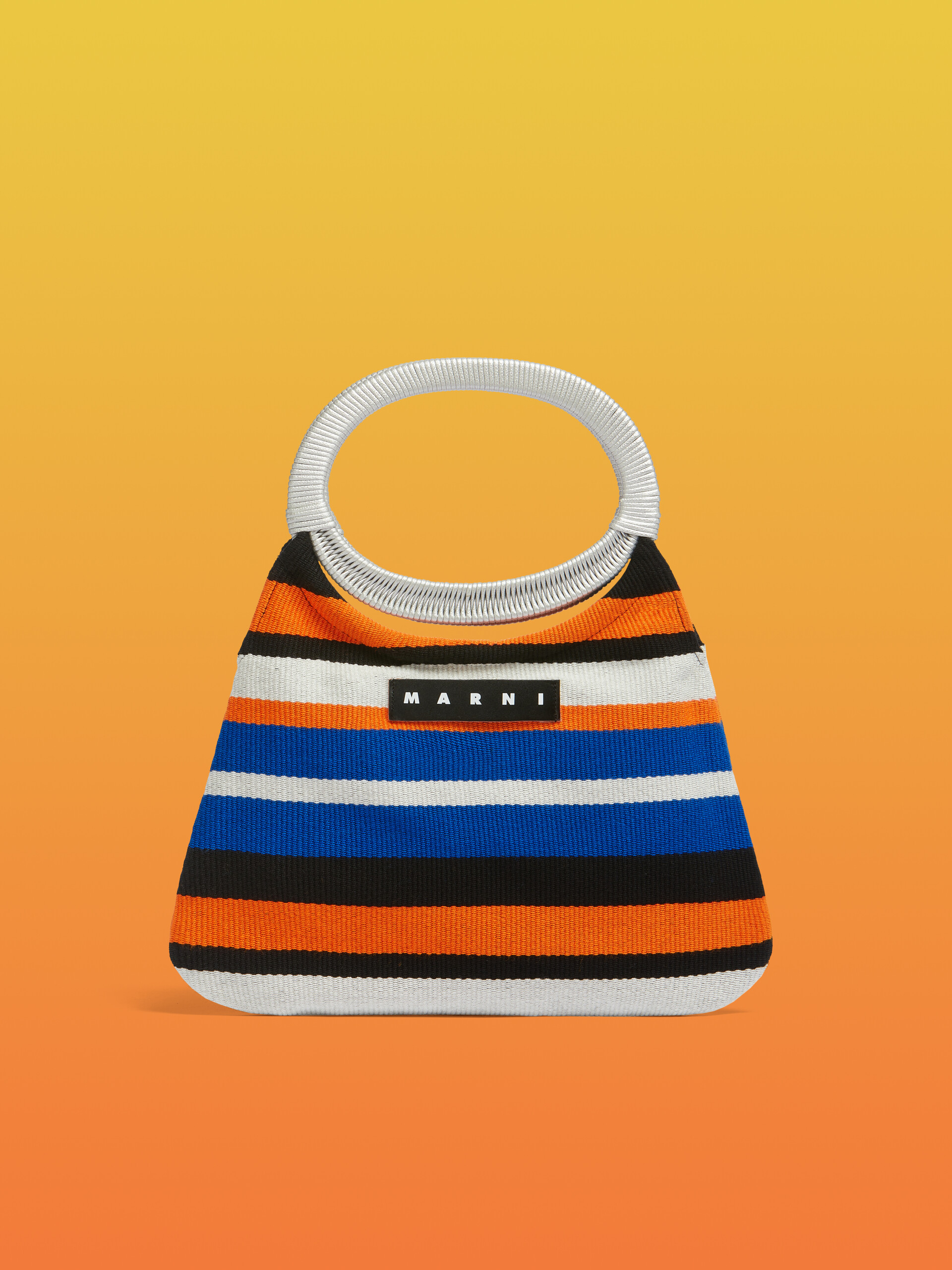 Borsa MARNI MARKET in cotone rigato multicolor - Borse - Image 1