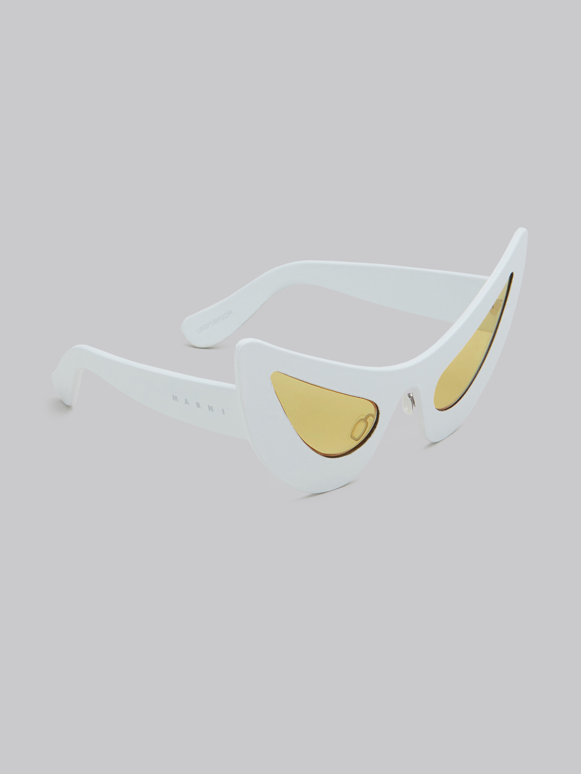 Char Dham white leather sunglasses - Optical - Image 3