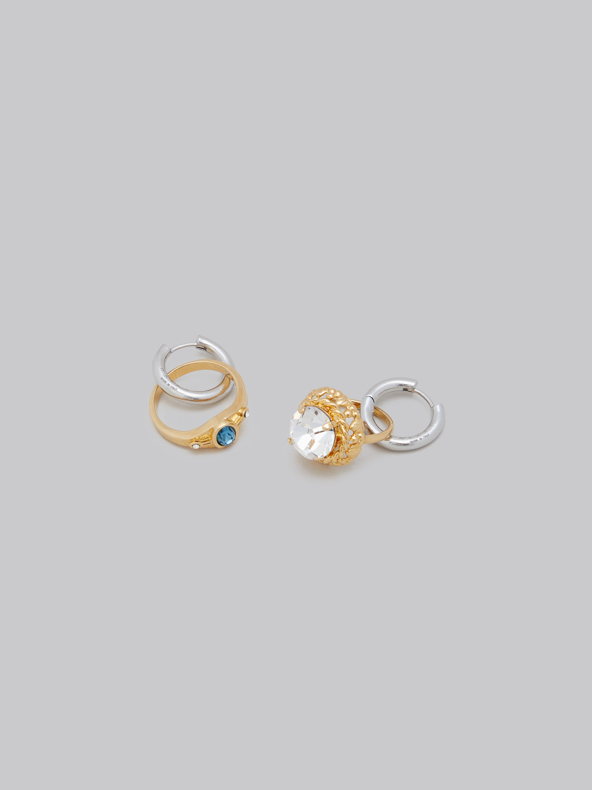 Orecchini a cerchio con anelli gioiello - Orecchino - Image 4