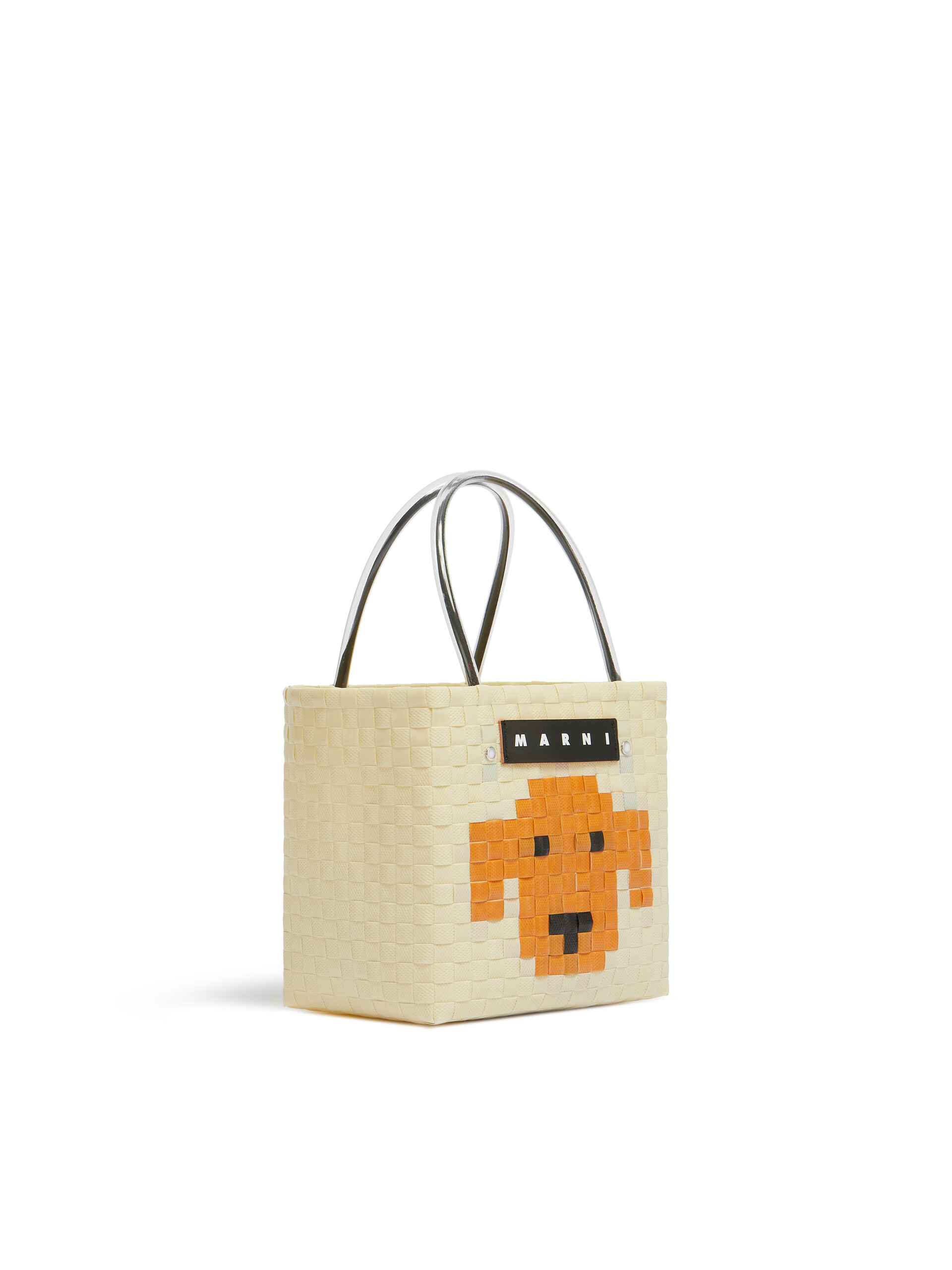 Borsa MARNI MARKET ANIMAL BASKET in intrecciato rosa chiaro - Borse shopping - Image 2