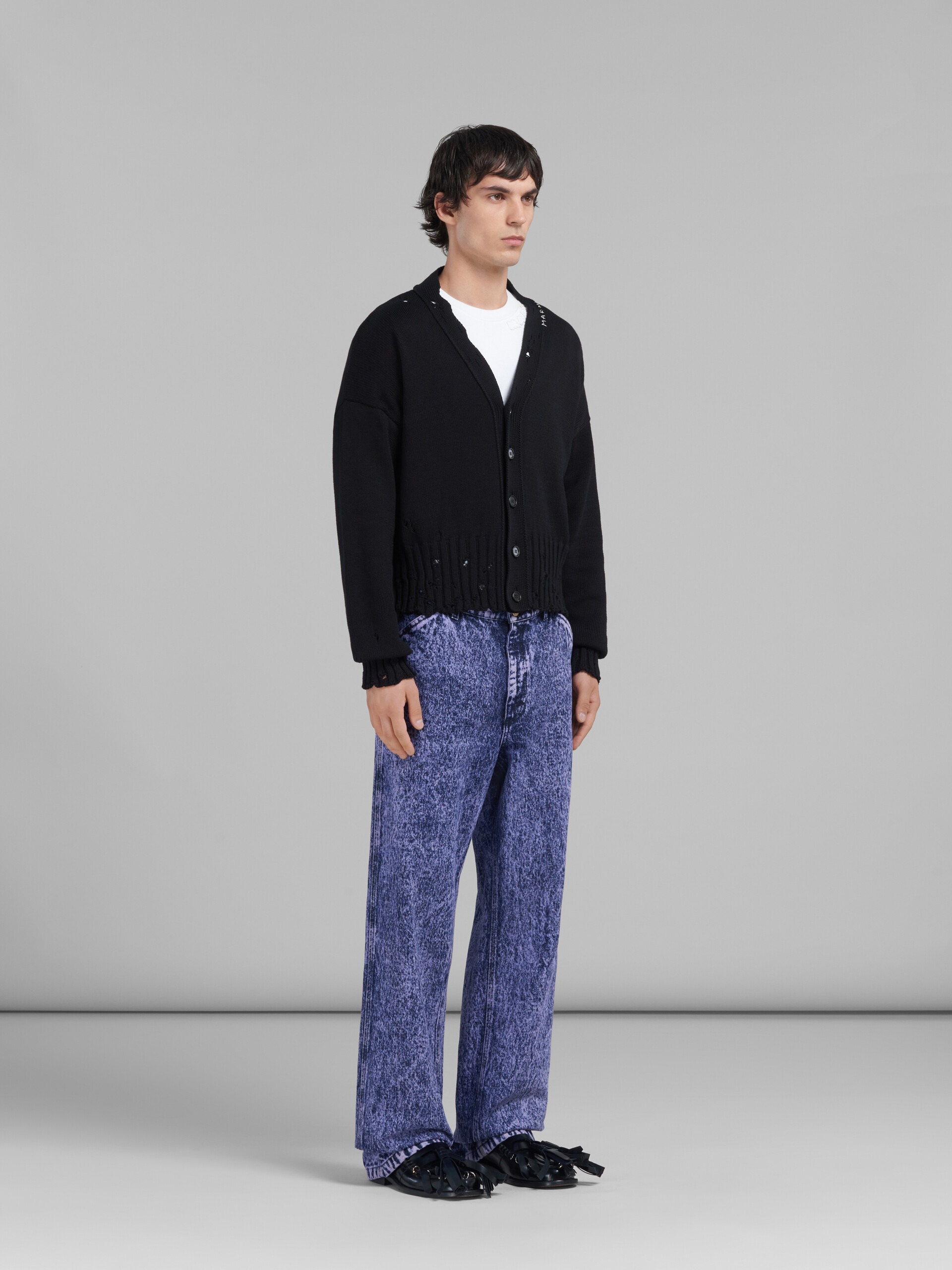 Jeans in denim blu effetto marmorizzato - Pantaloni - Image 5