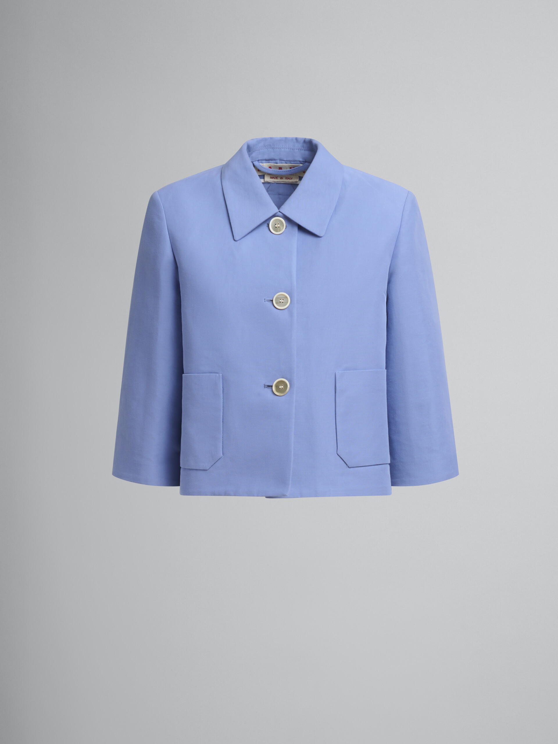 Indigo cotton jacket with Marni Symbol - Jackets - Image 1