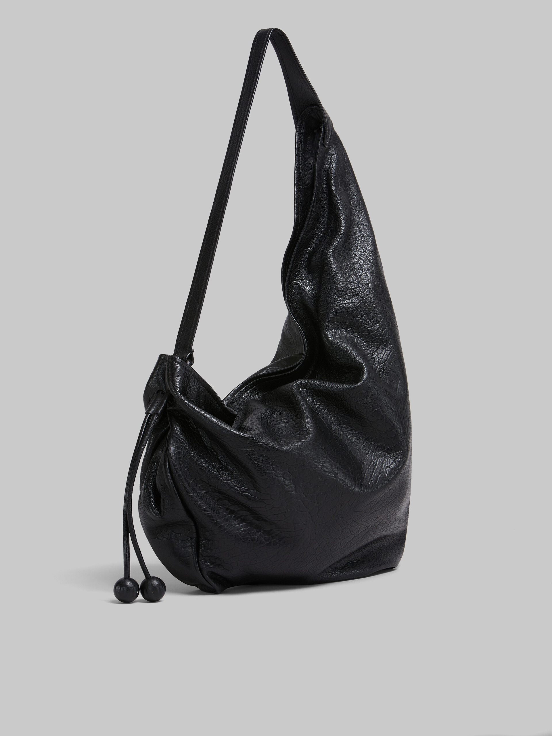 Large black nappa Hobo bag - Shoulder Bag - Image 5