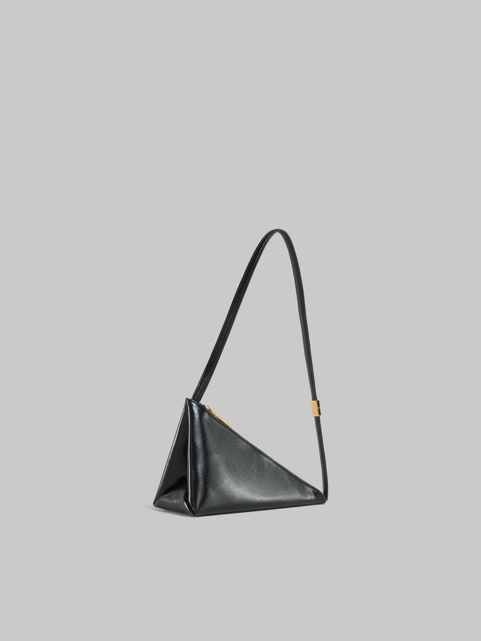 Sac à bandoulière Prisma Triangle en cuir noir - Sacs portés épaule - Image 5