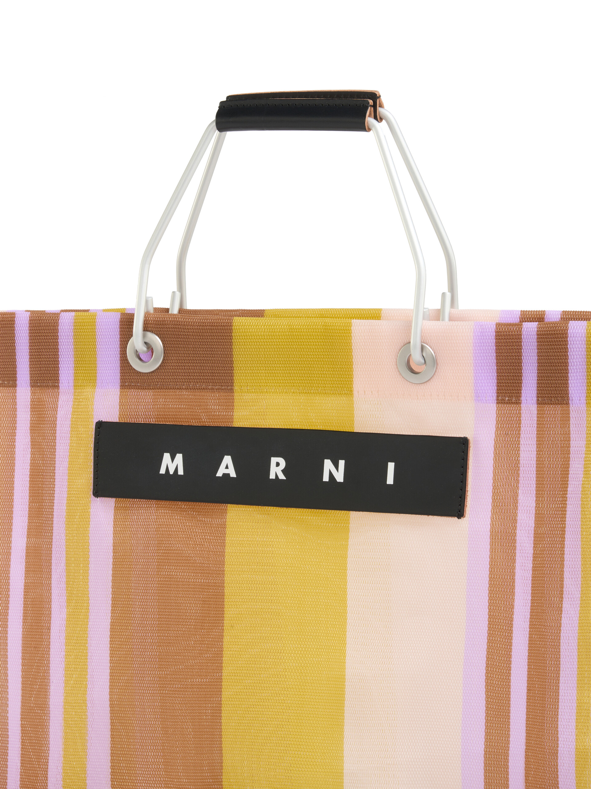 イリュージョンブルー MARNI MARKET STRIPE BAG - ショッピングバッグ - Image 4