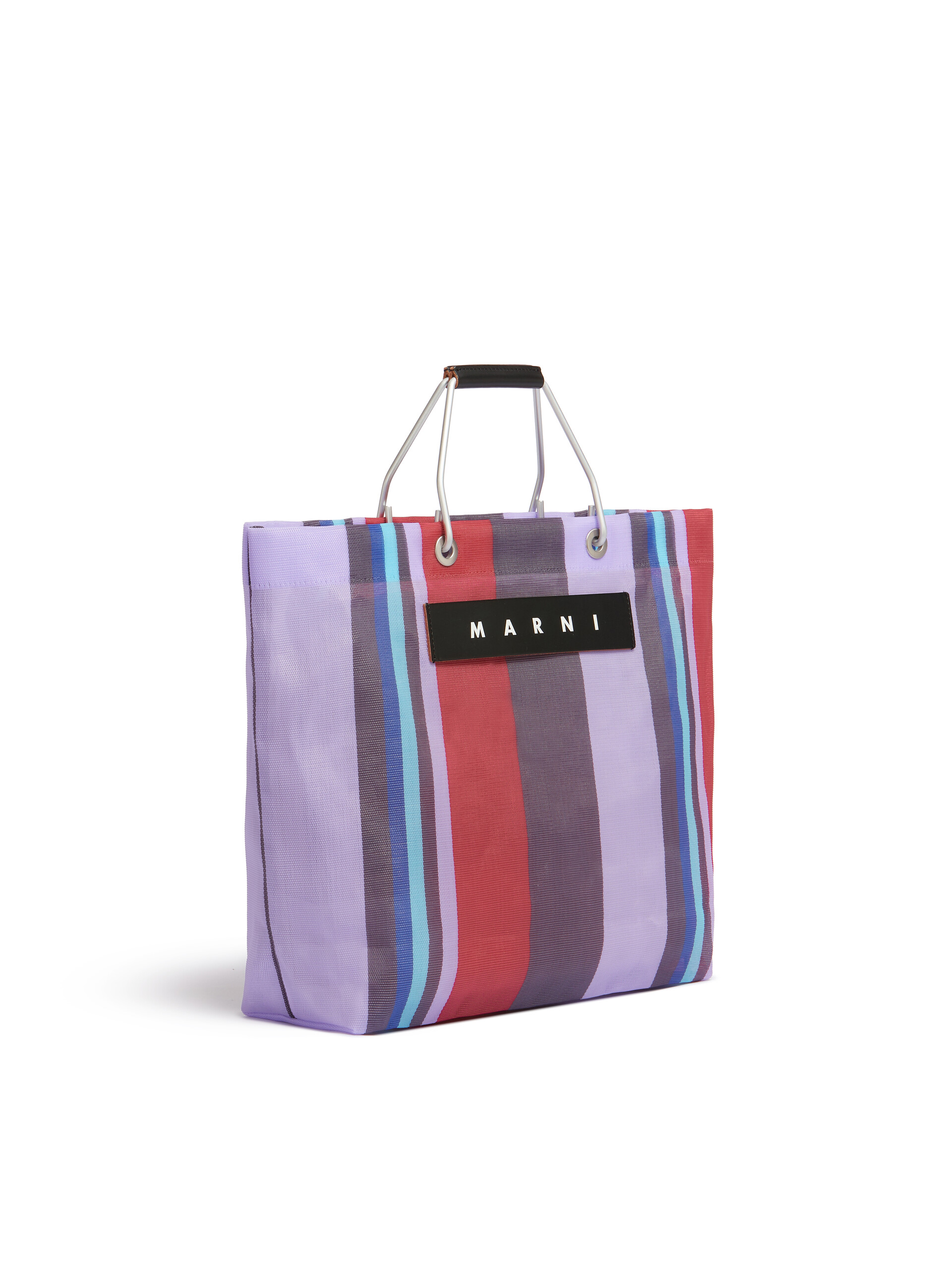 イリュージョンブルー MARNI MARKET STRIPE BAG - Shopping Bags - Image 2