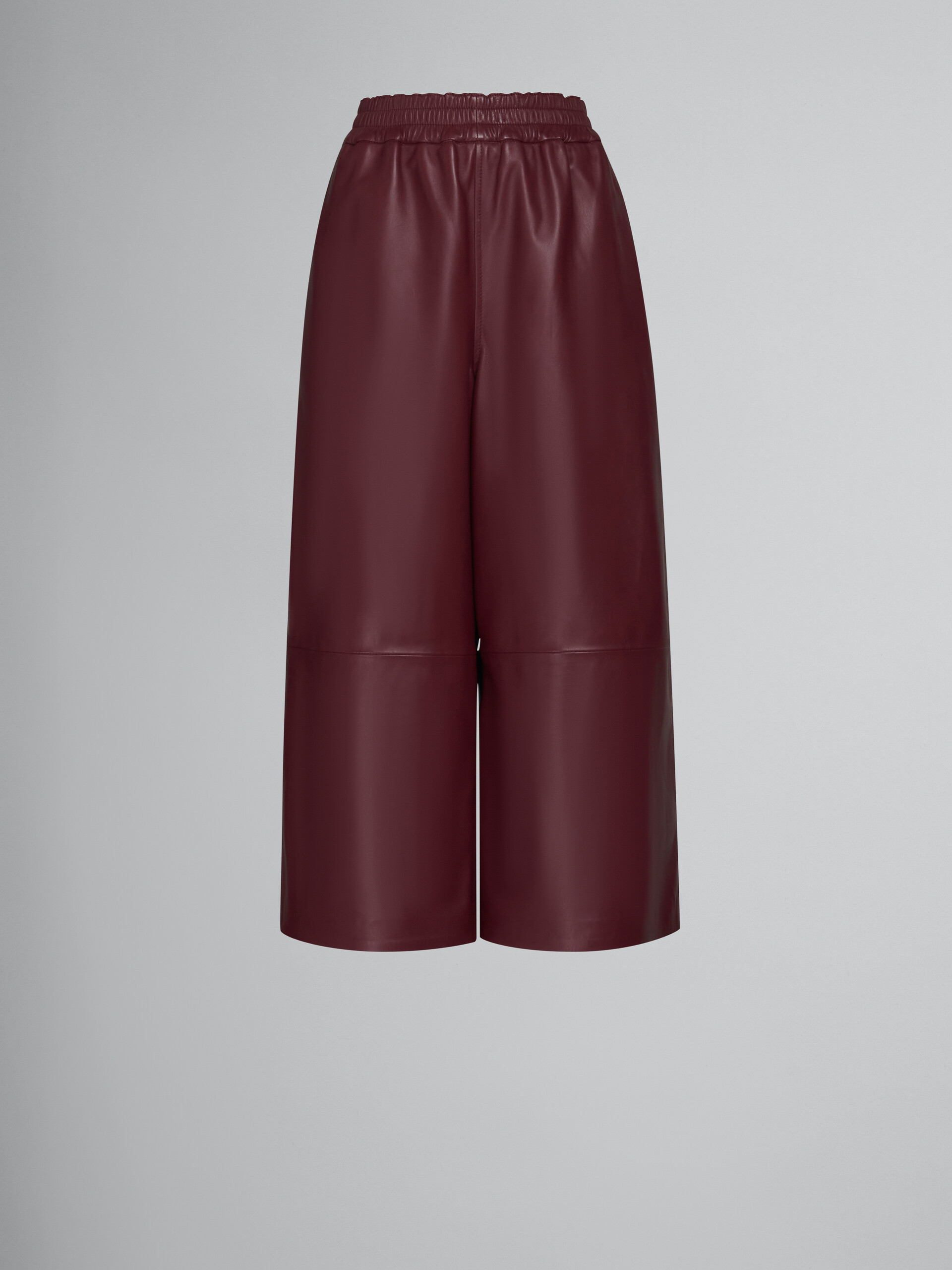 Pantalon ample en cuir rouge - Pantalons - Image 1
