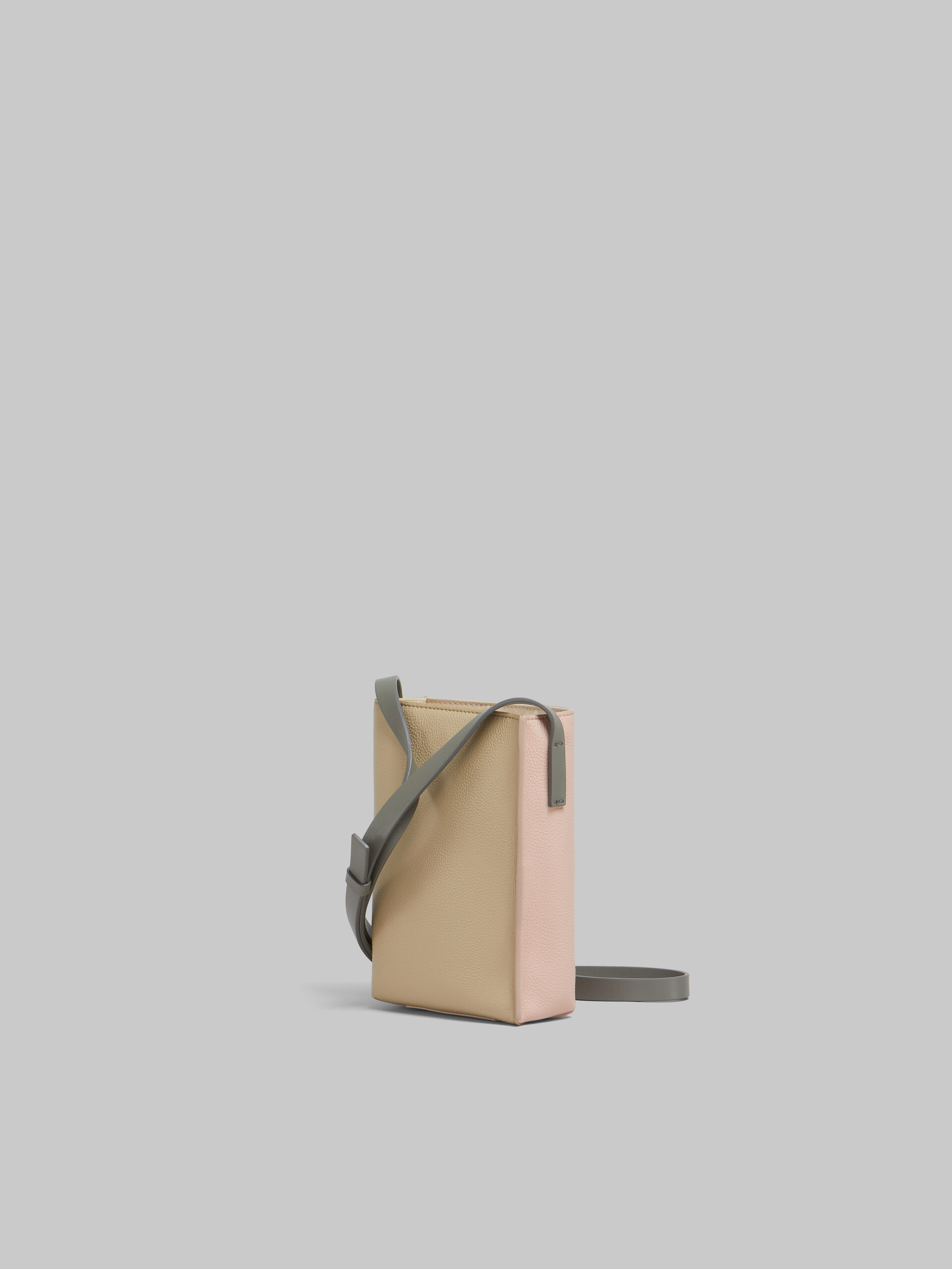 Light pink and beige leather Museo Nano Bag with Marni Symbol embroidery - Shoulder Bag - Image 3