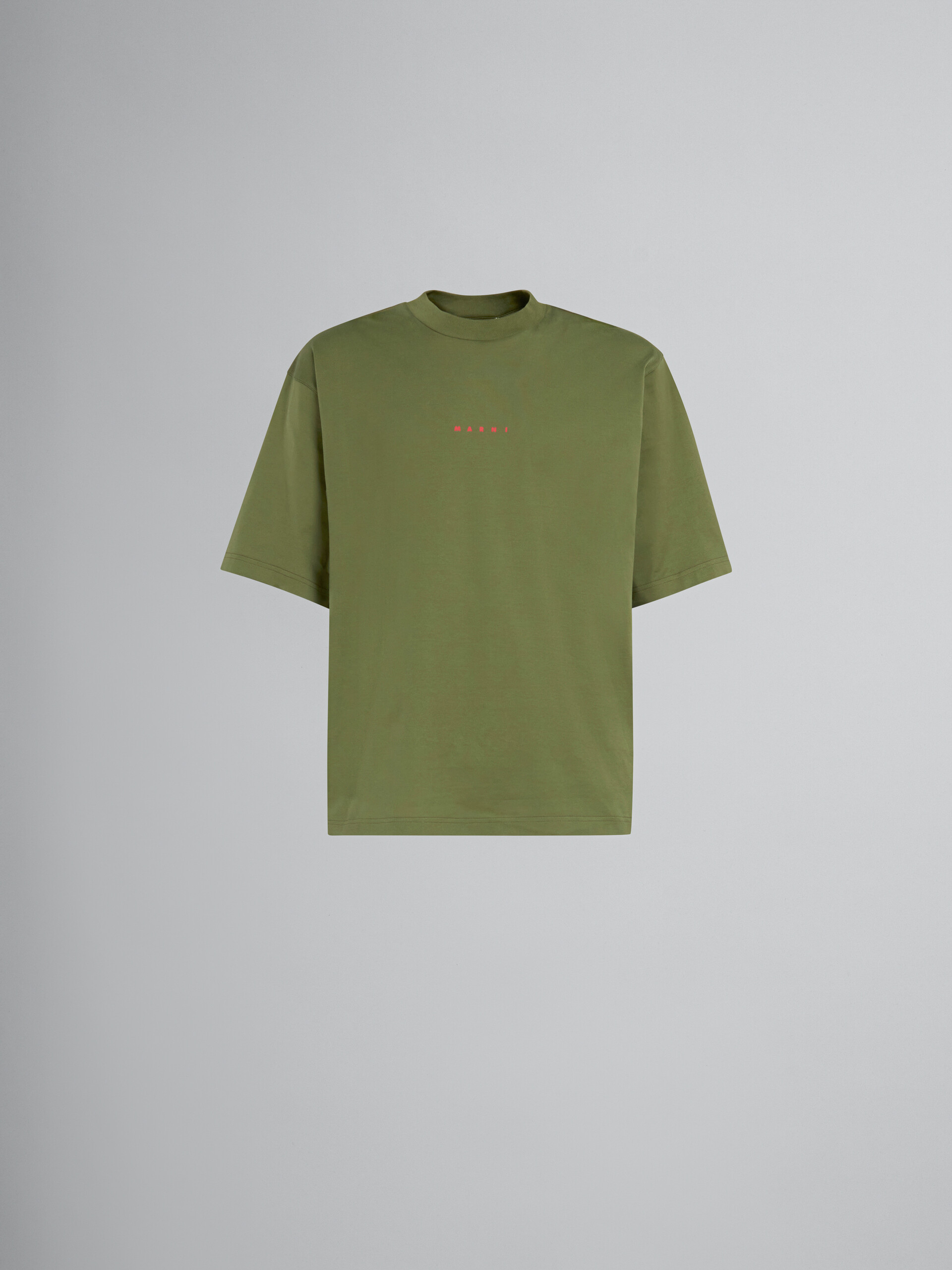 グリーン ロゴ入りオーガニックコットン製Tシャツ - Tシャツ - Image 1