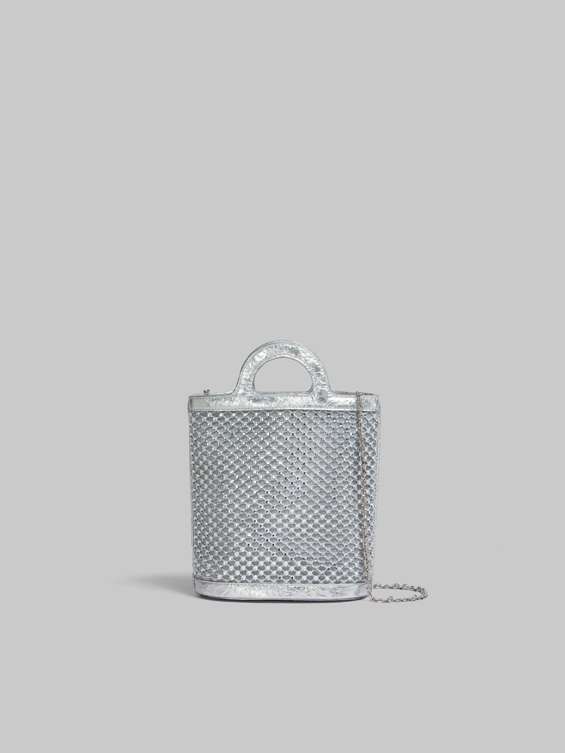 Silver rhinestone Tropicalia nano bucket bag - Pochette - Image 2