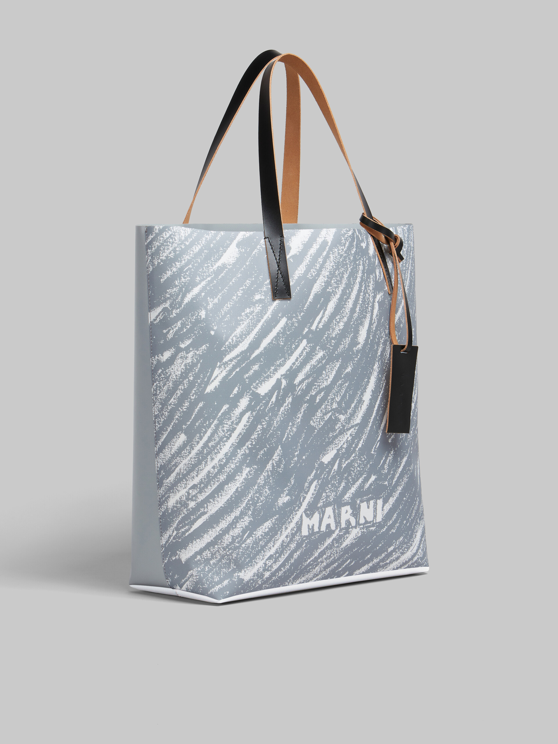 Tribeca tote bag with grey Crayon print - Shopping Bags - Image 5