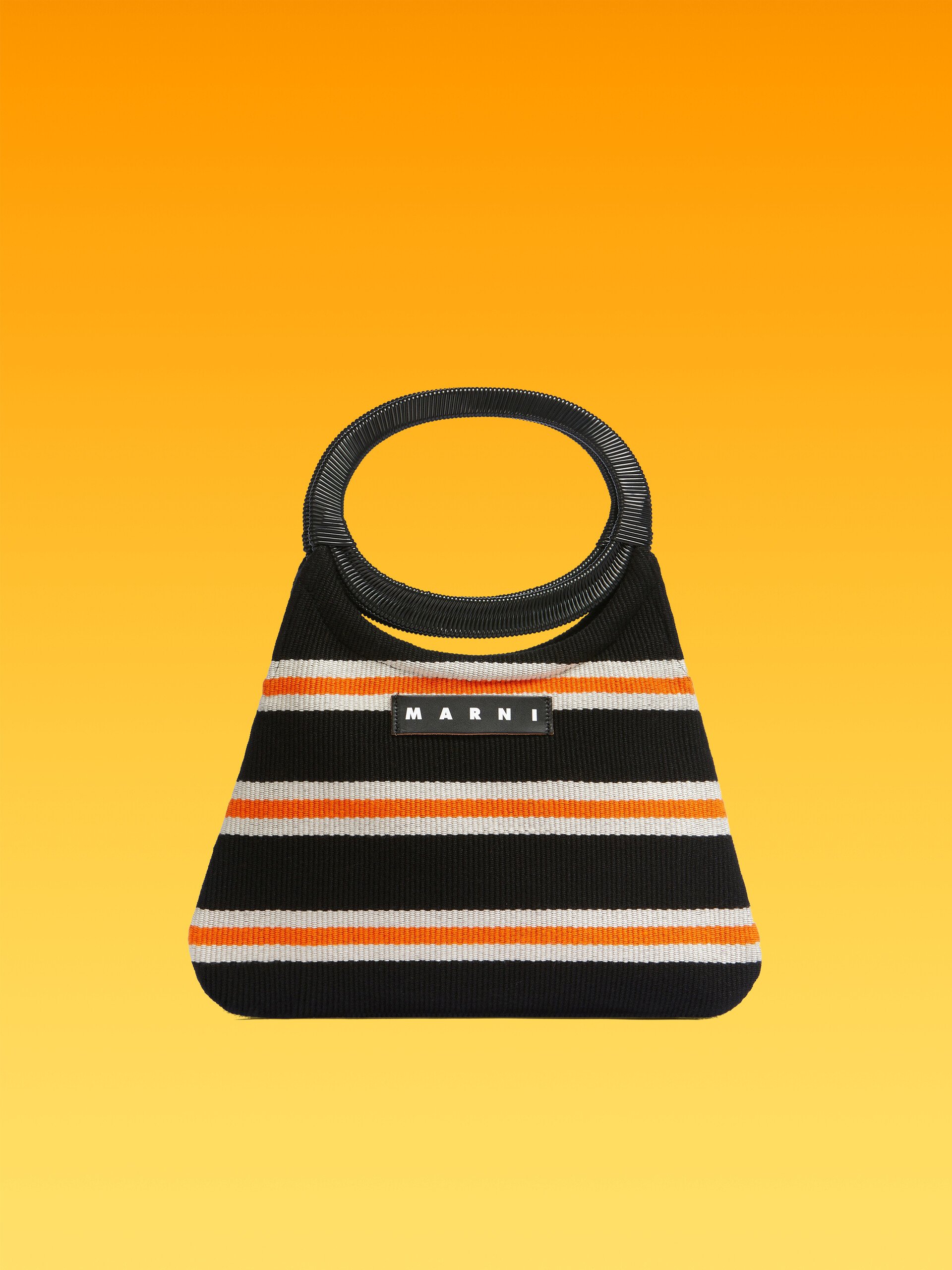 MARNI MARKET bag in multicolor striped cotton - Bags - Image 1