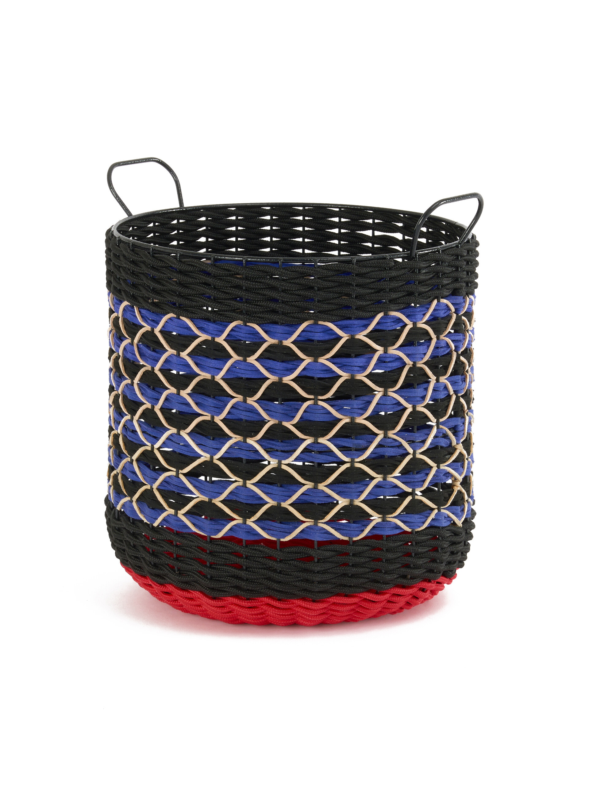 Blue and black Marni Market round storage basket - Furniture - Image 3