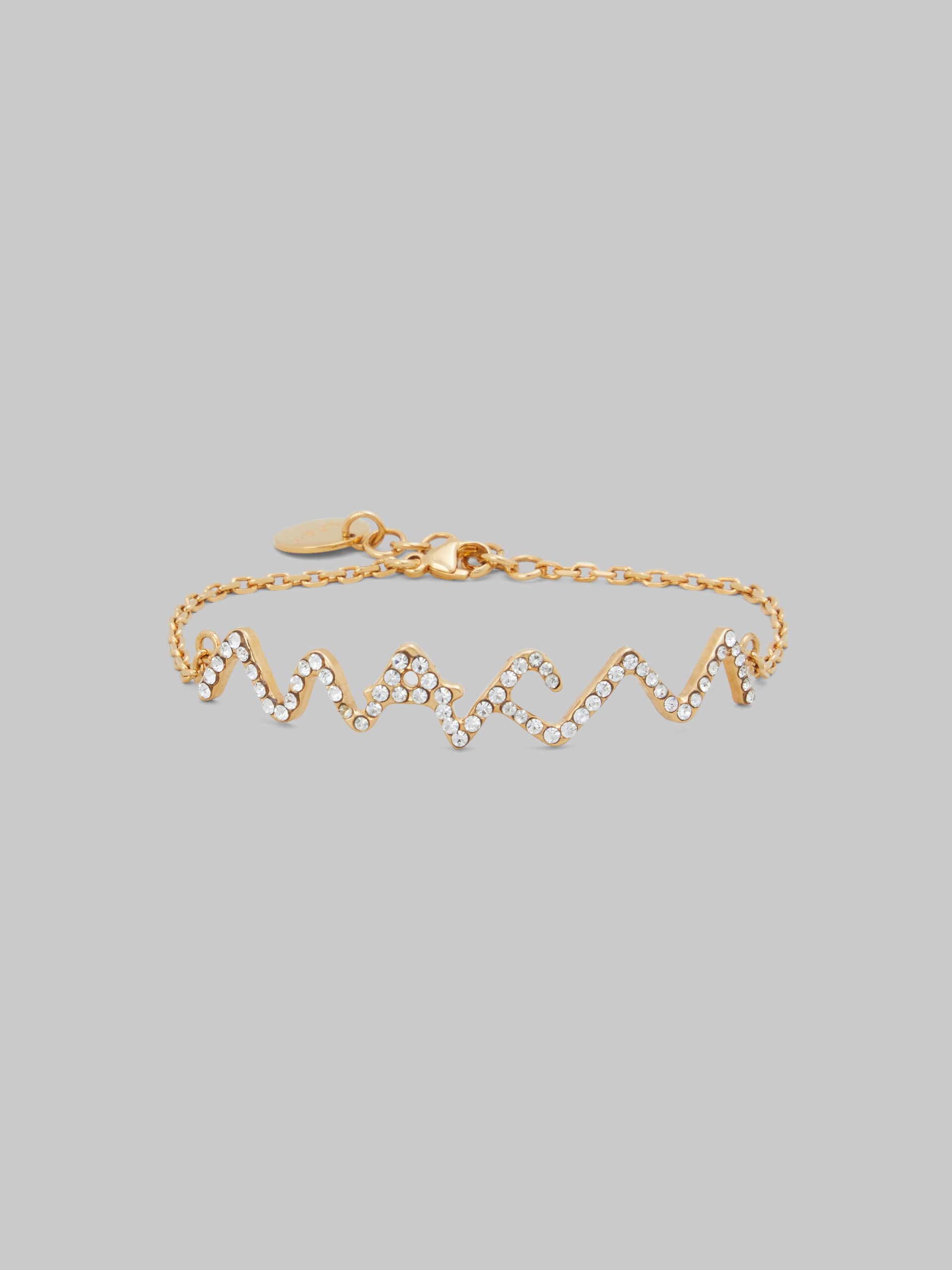 Chain bracelet with Marni Symbol and rhinestone pavé - Bracelets - Image 4