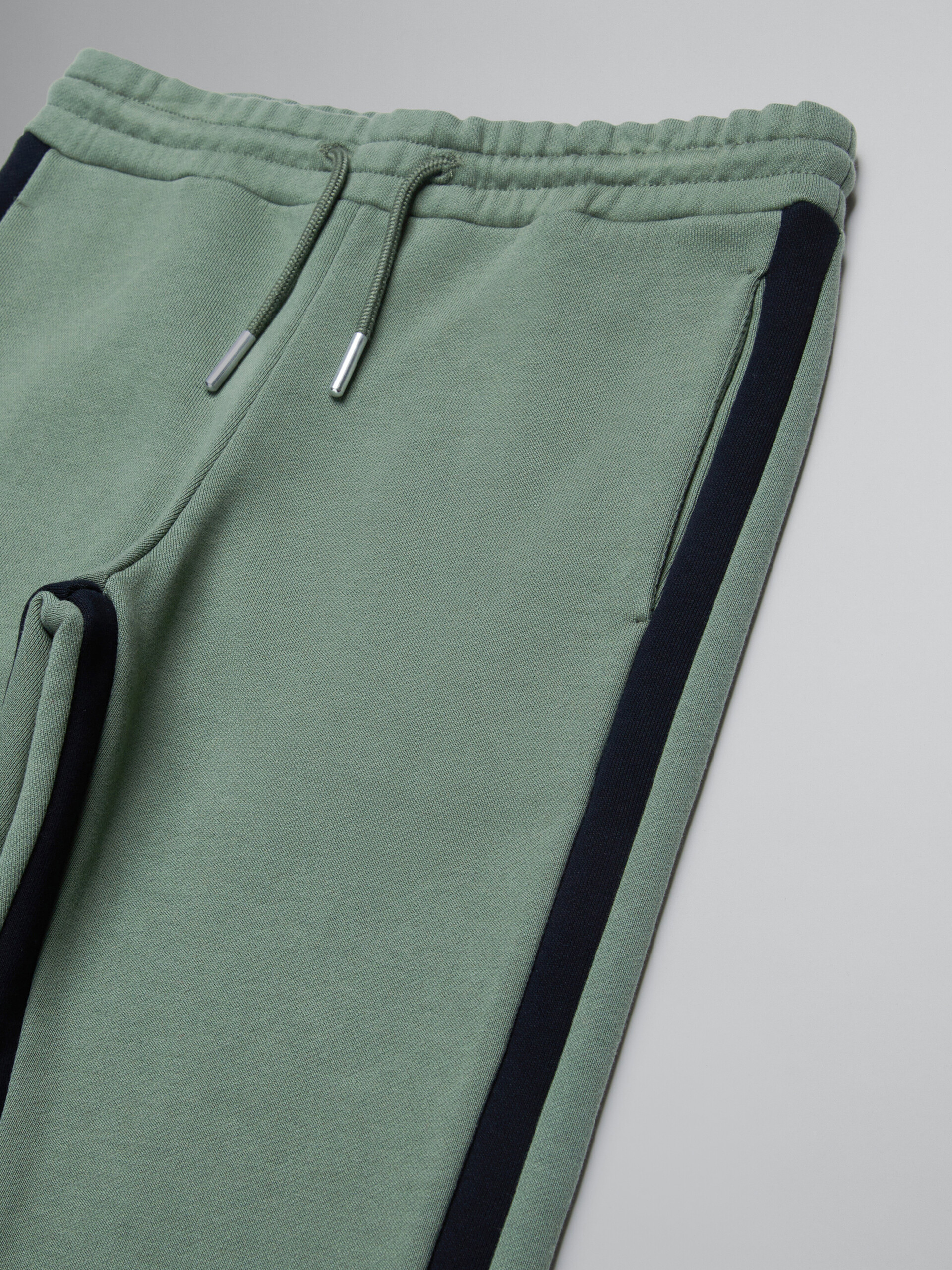 Pantalon de jogging en molleton vert avec rayures - Pantalons - Image 3