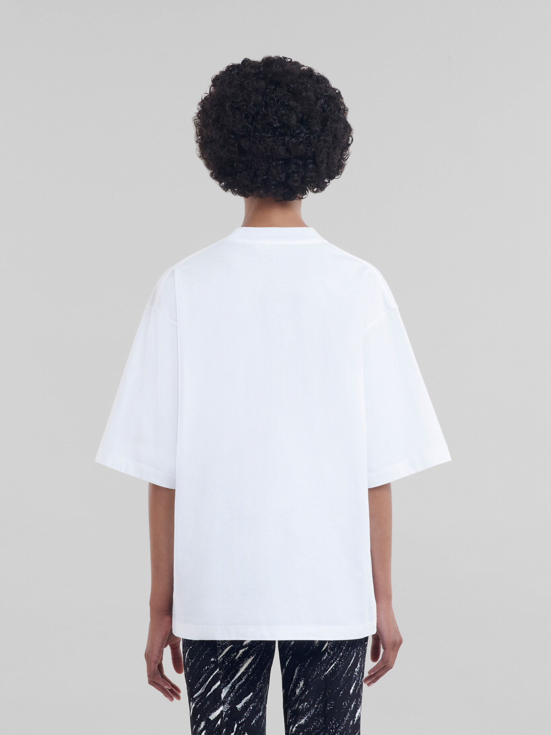 White organic cotton T-shirt with Marni 30th Anniversary print - T-shirts - Image 3