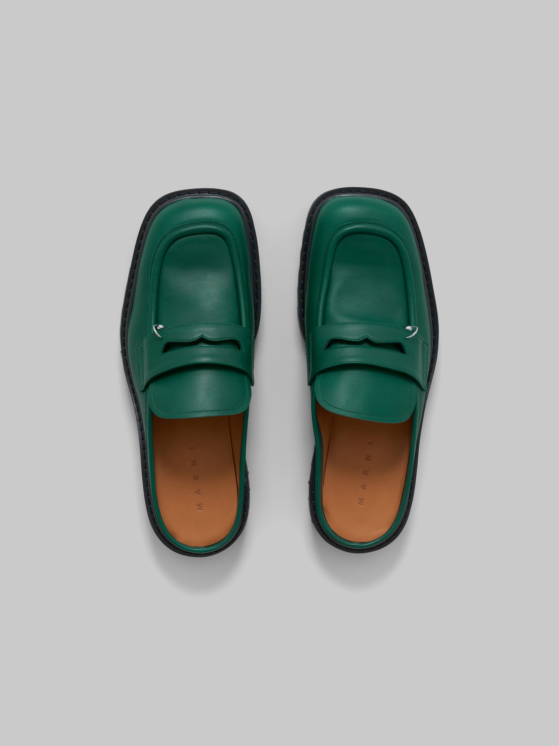 Black leather Piercing 2.0 chunky sabot loafer - Clogs - Image 4