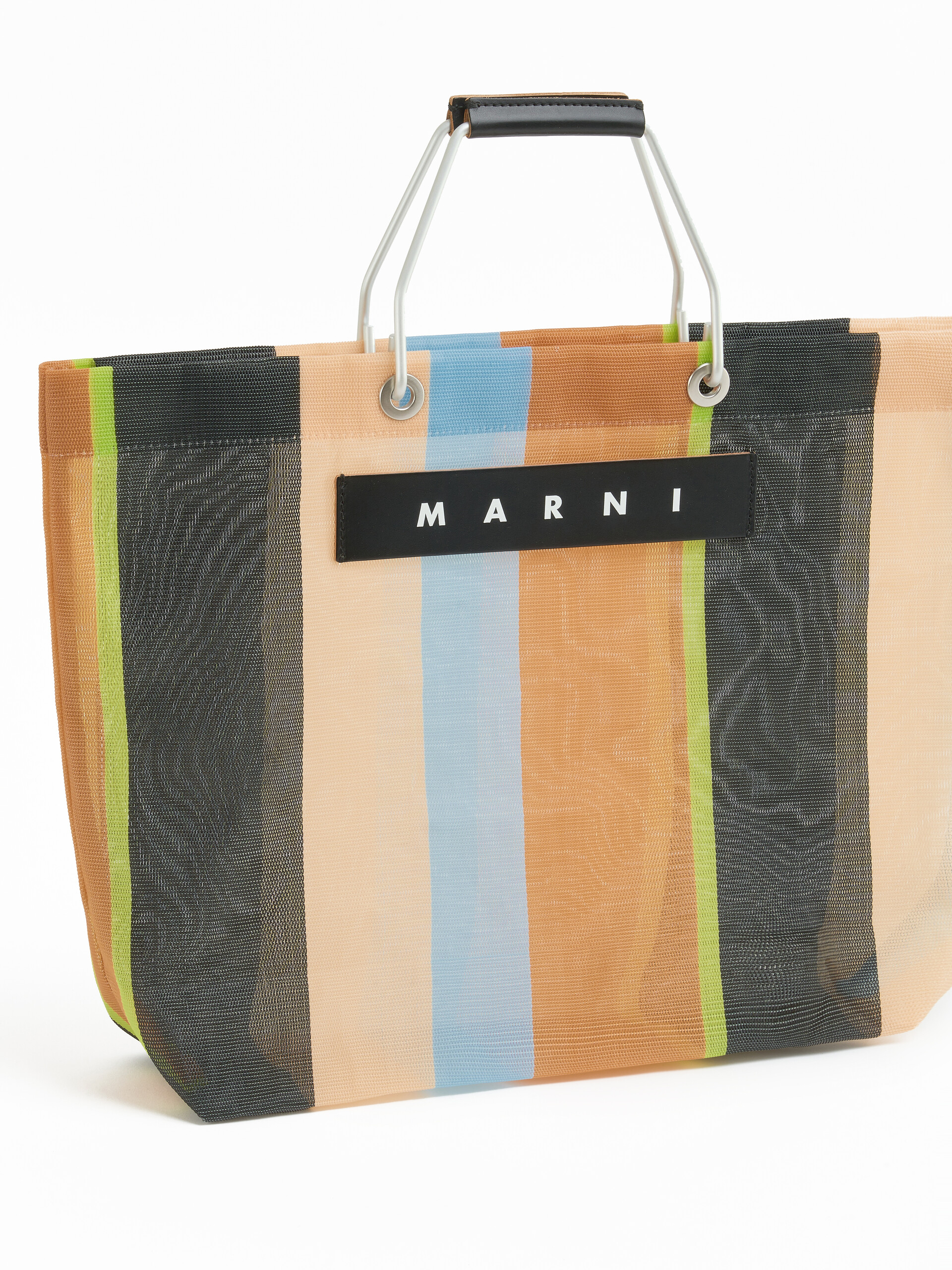 イリュージョンブルー MARNI MARKET STRIPE BAG - Sacs cabas - Image 4