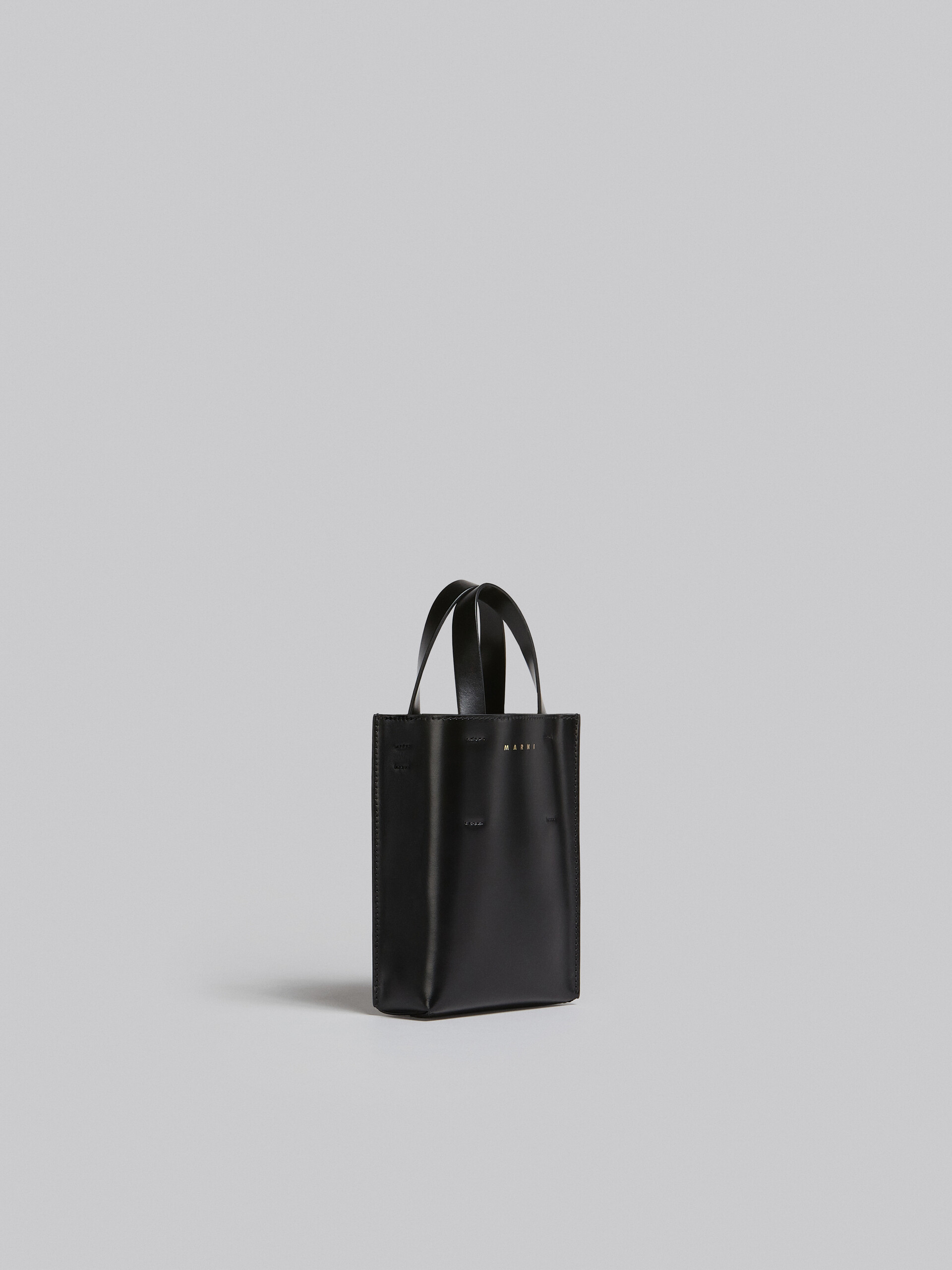 MUSEO bag nano in pelle lucida nera - Borse shopping - Image 5