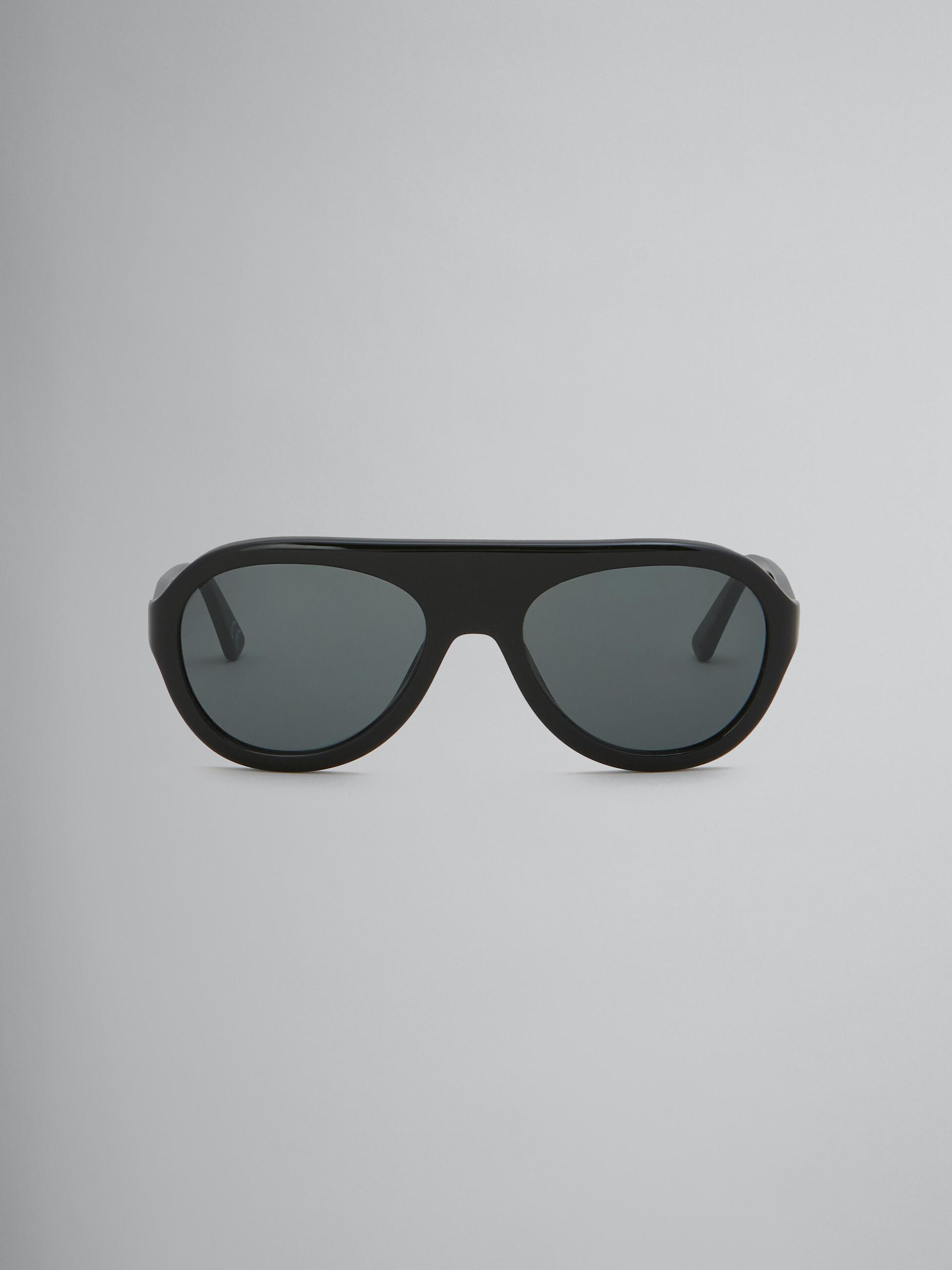 Gafas de sol aviador de acetato negro Mount Toc - óptica - Image 1