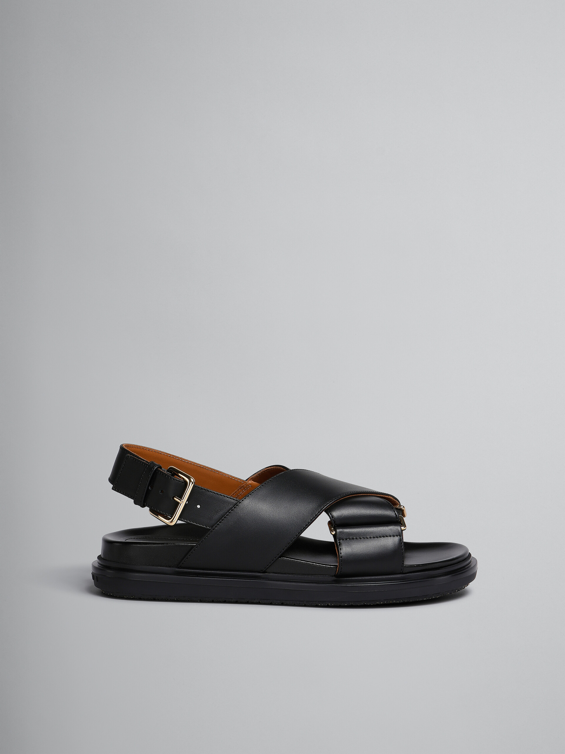 Braune Fußbett-Sandalen aus Leder - Sandalen - Image 1
