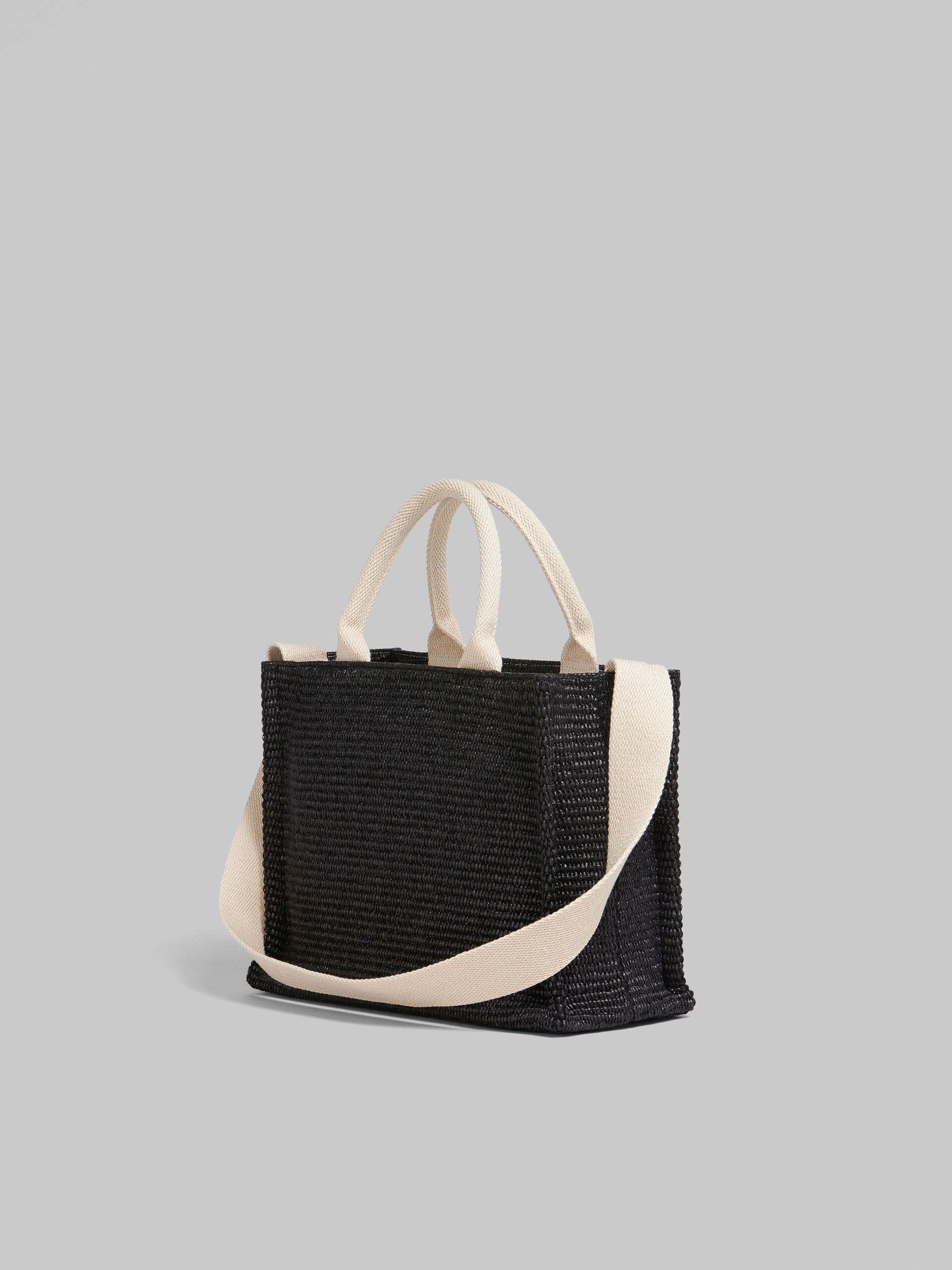 Tote Bag Piccola in tessuto effetto rafia lilla - Borse shopping - Image 3