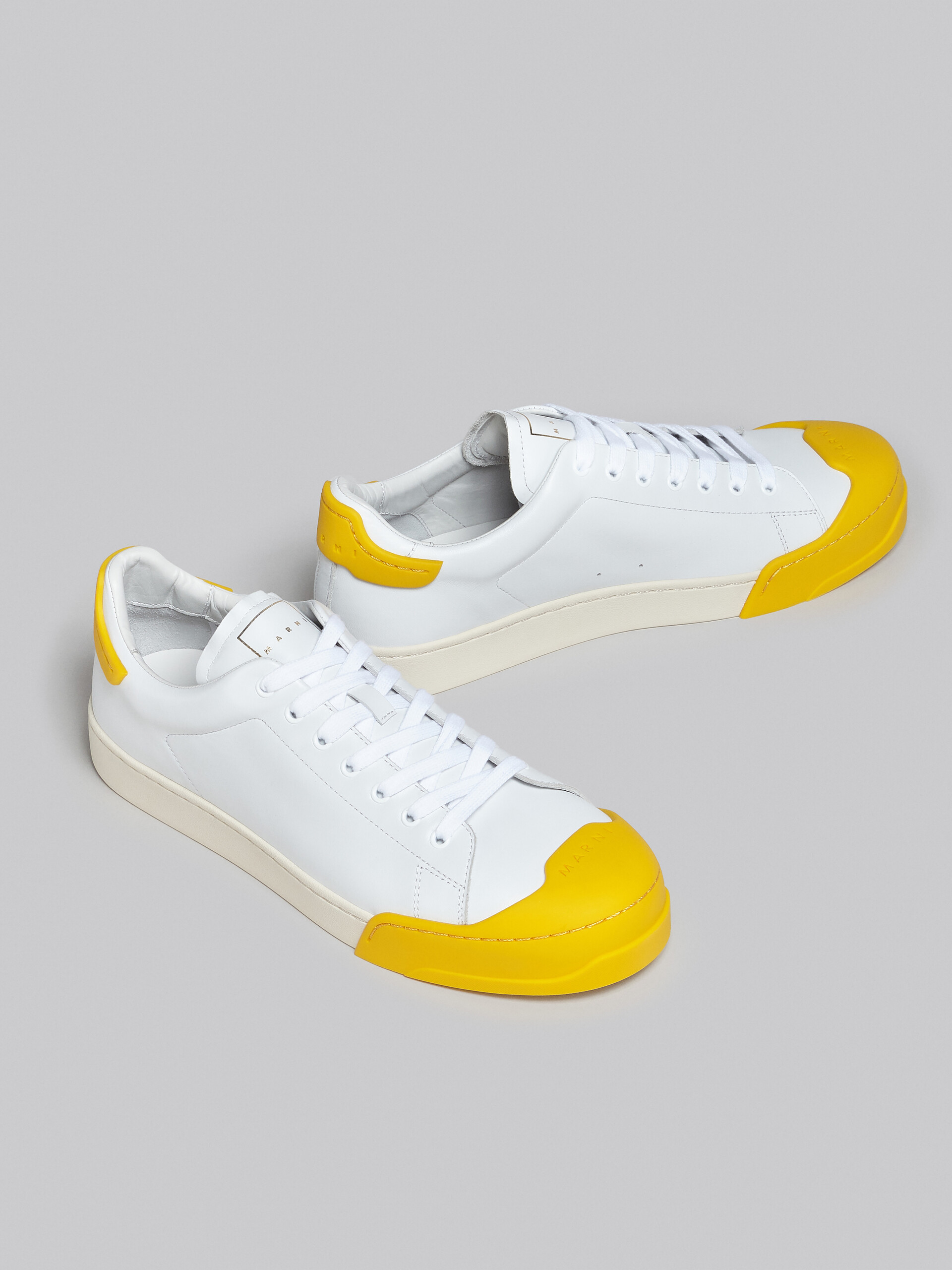 Sneakers Dada Bumper en cuir blanc et jaune - Sneakers - Image 5