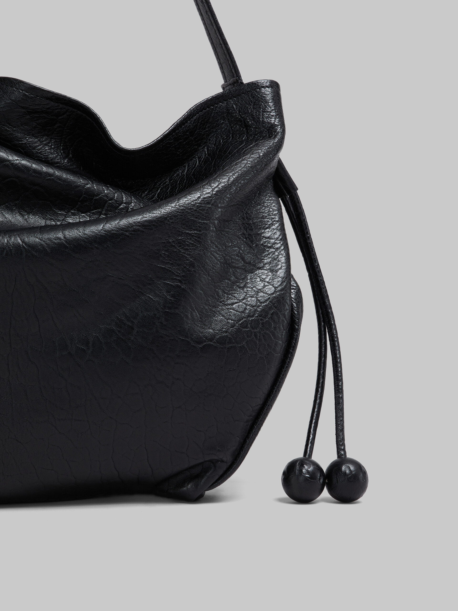 Large black nappa Hobo bag - Shoulder Bag - Image 4