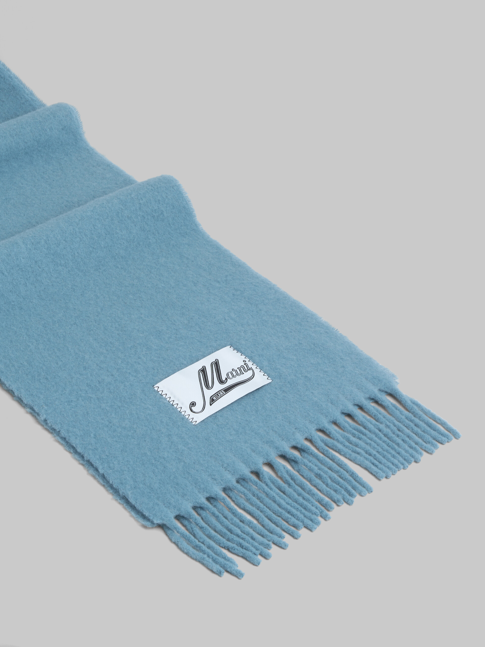 Sciarpa in alpaca azzurra - Sciarpe - Image 3