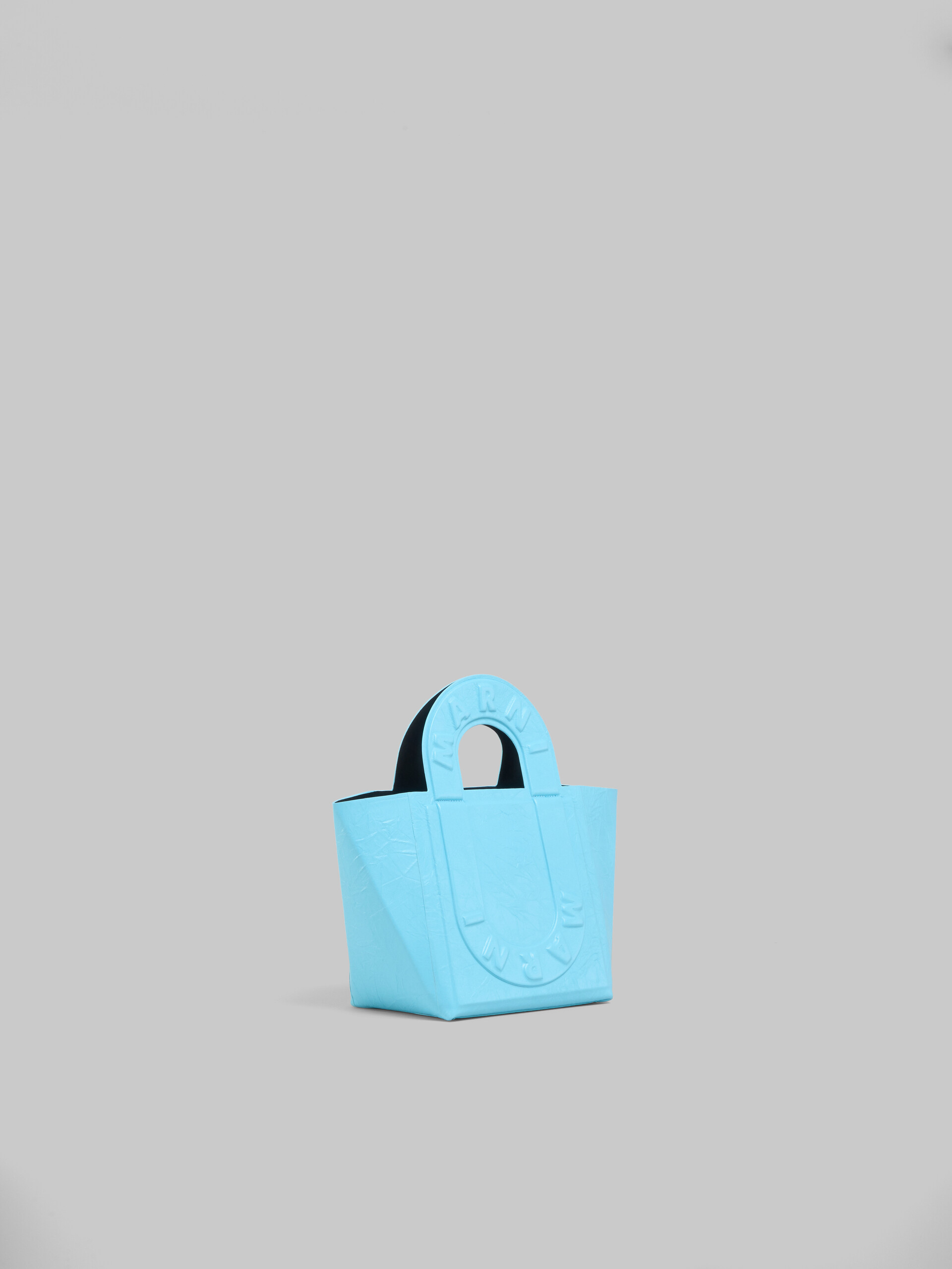 Kleine Tote Bag Sweedy aus türkisfarbenem Leder - Shopper - Image 5