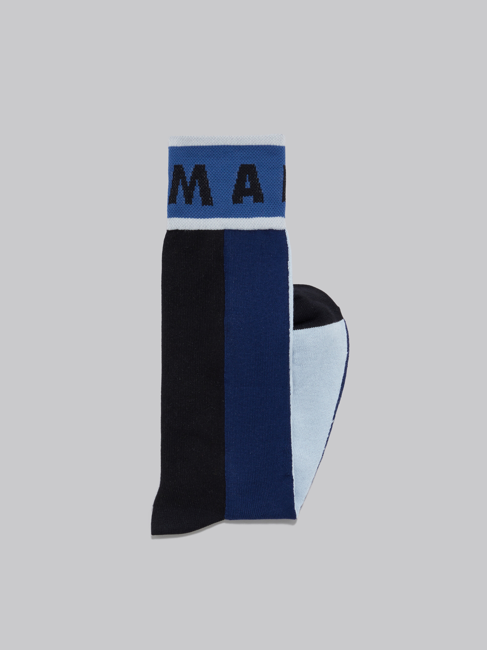 Chaussettes en coton bleu color-block - Chaussettes - Image 2