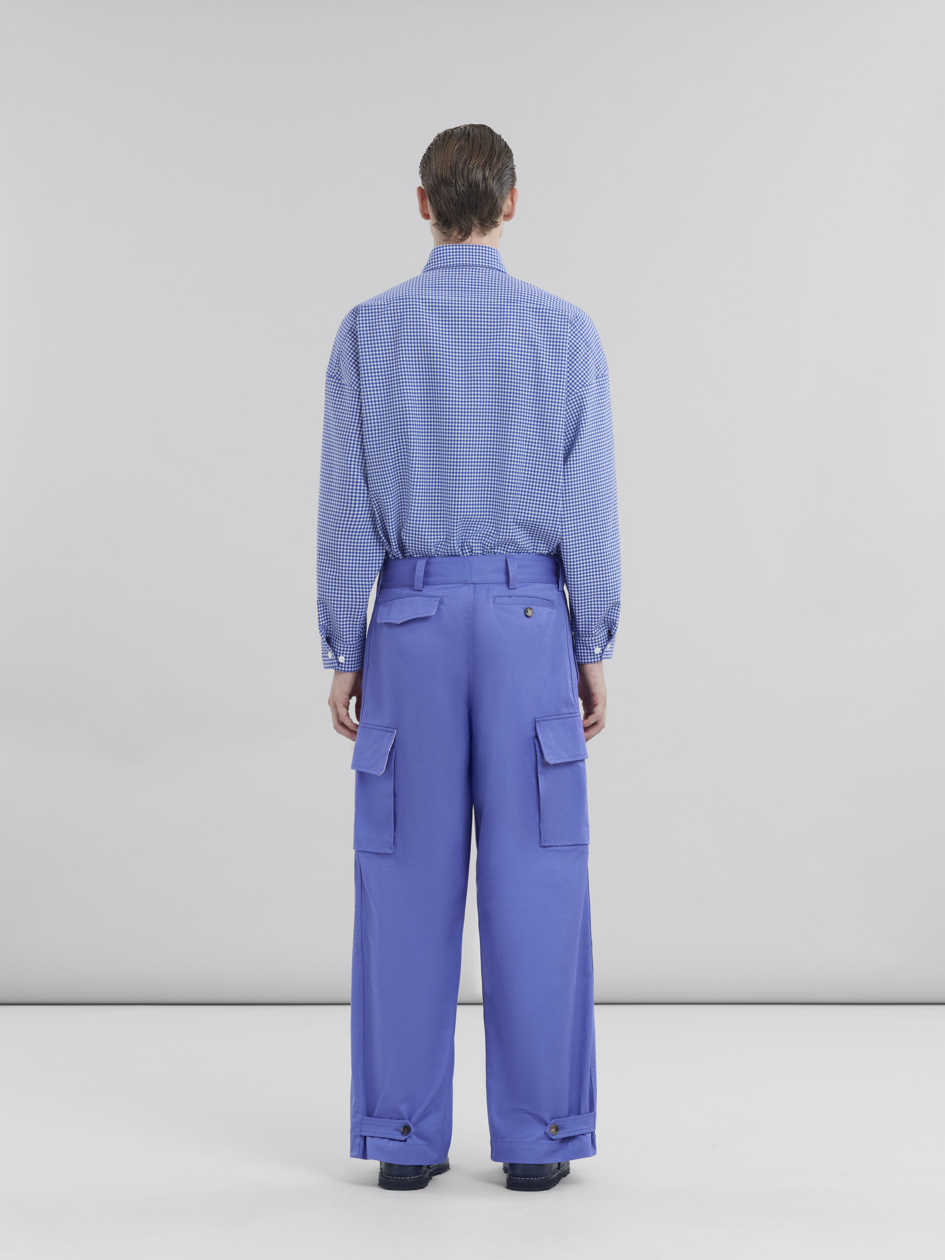 Indigo organic cotton cargo pants - Pants - Image 3