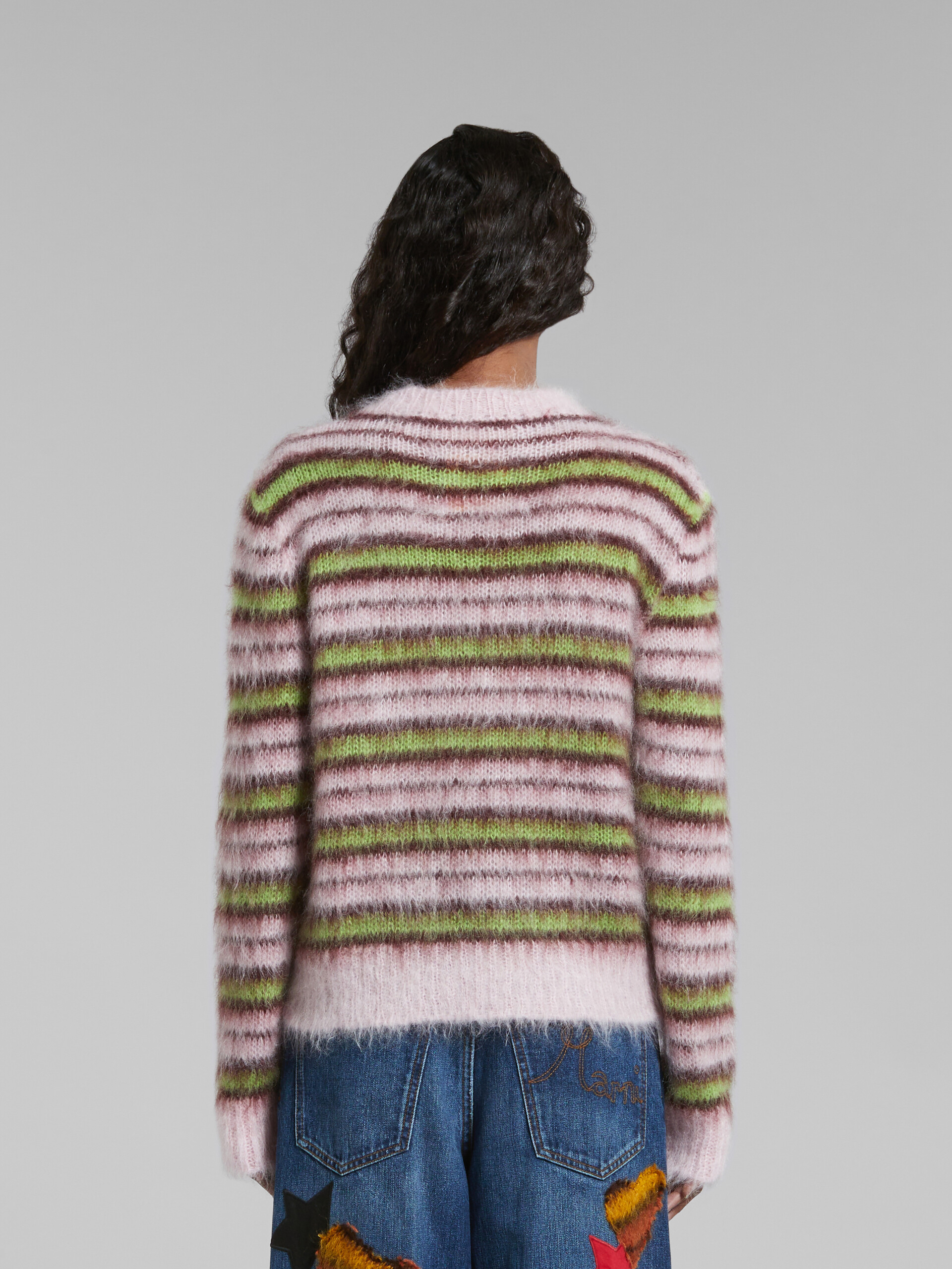 Pullover in mohair e lana a righe - Pullover - Image 3