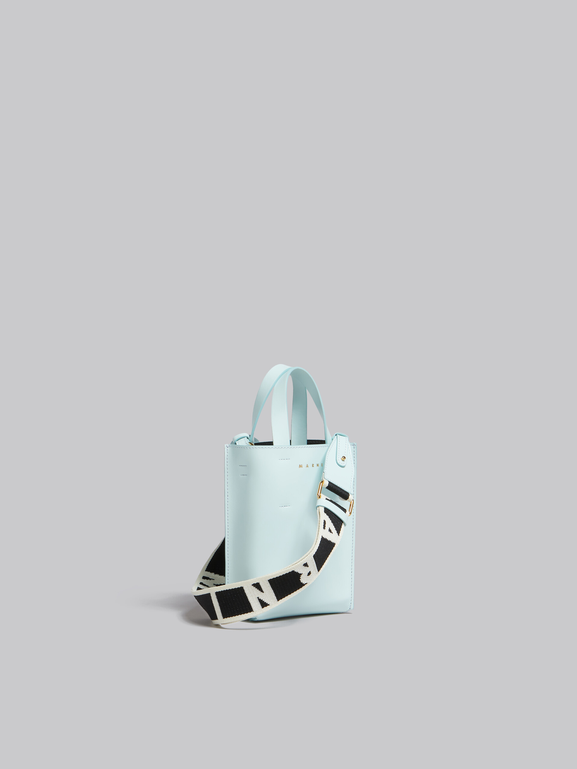 MUSEO nano bag in light blue leather - Shopping Bags - Image 6